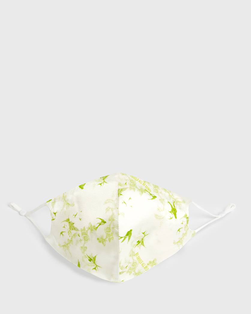 all saints Salvation Silk Blend Face Mask White