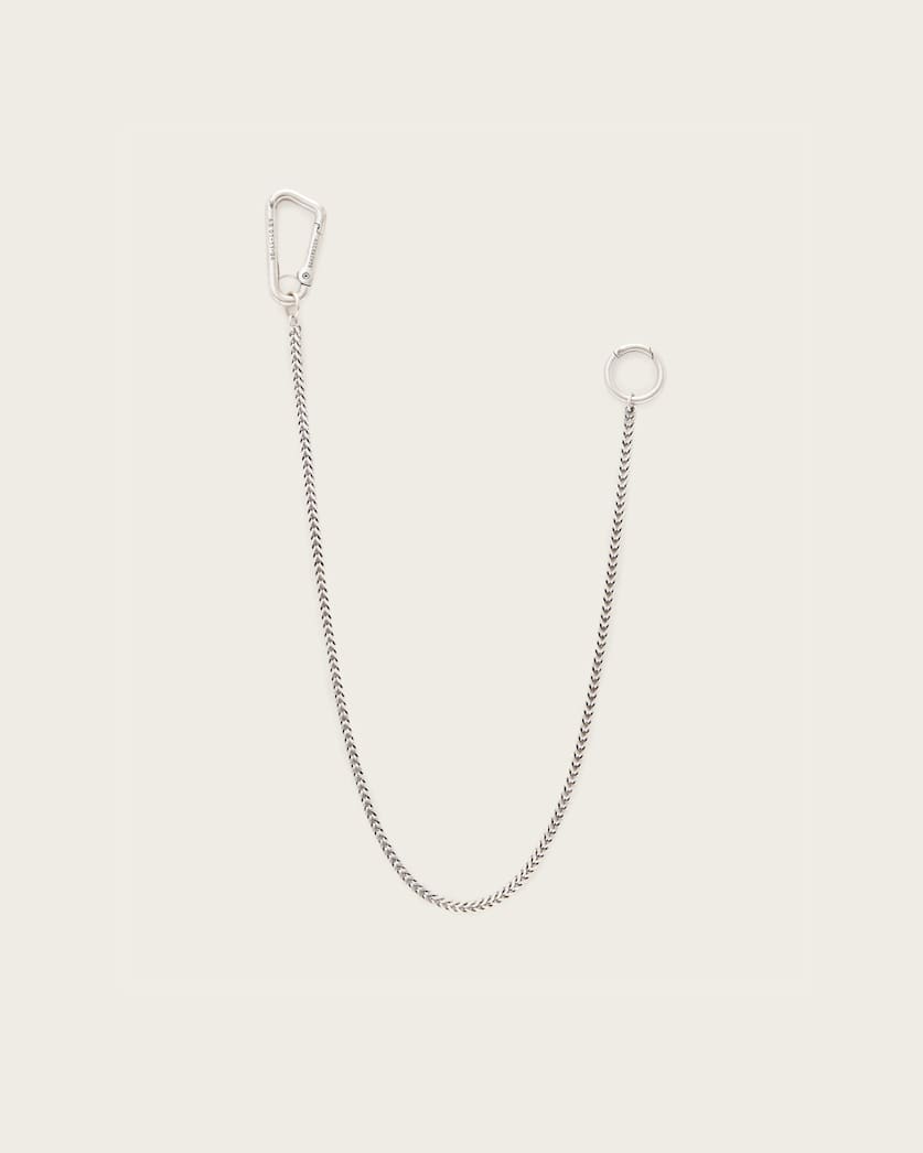 all saints Sam Key Chain Warm Silver