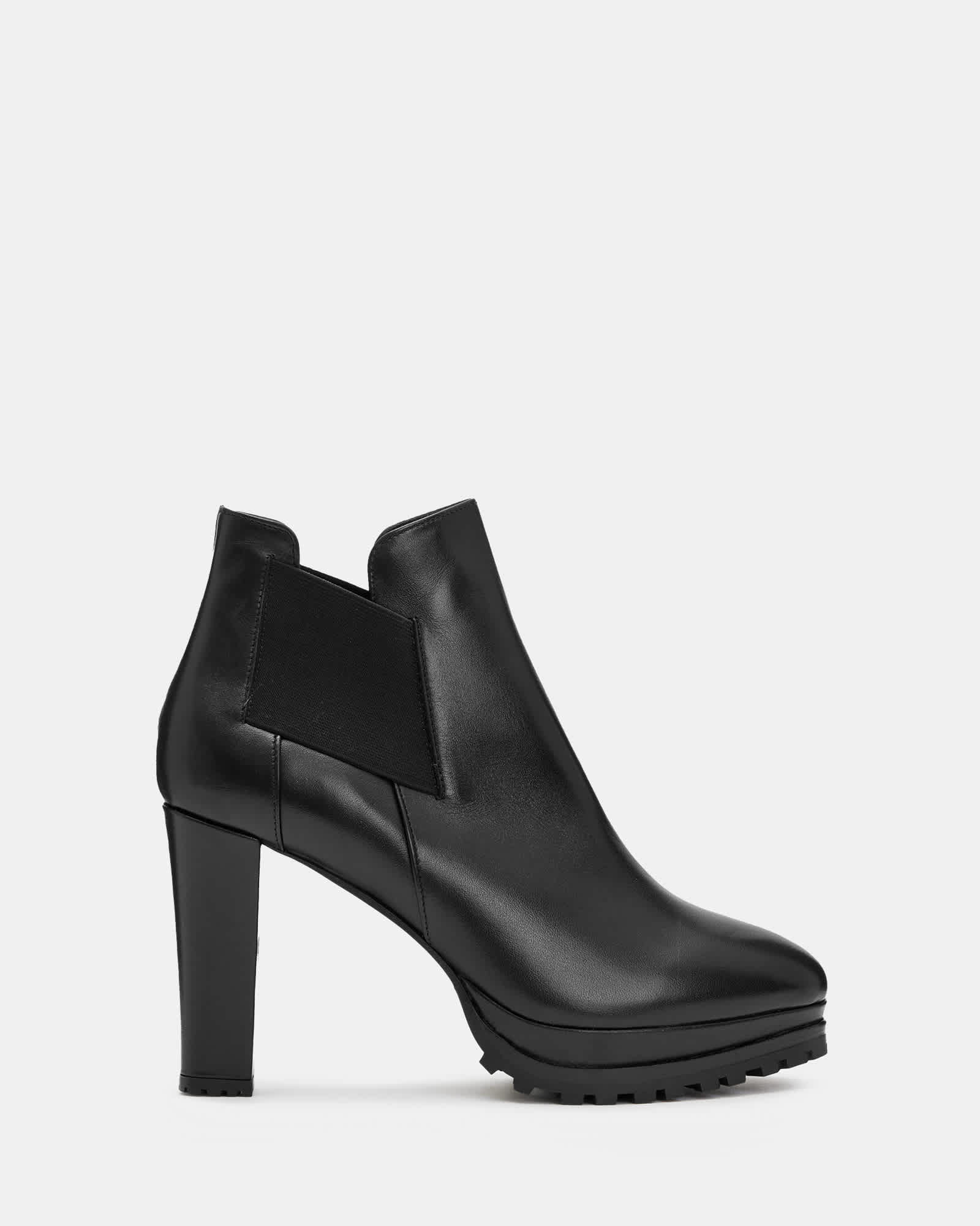 All Saints Sarris Leather Boots Black