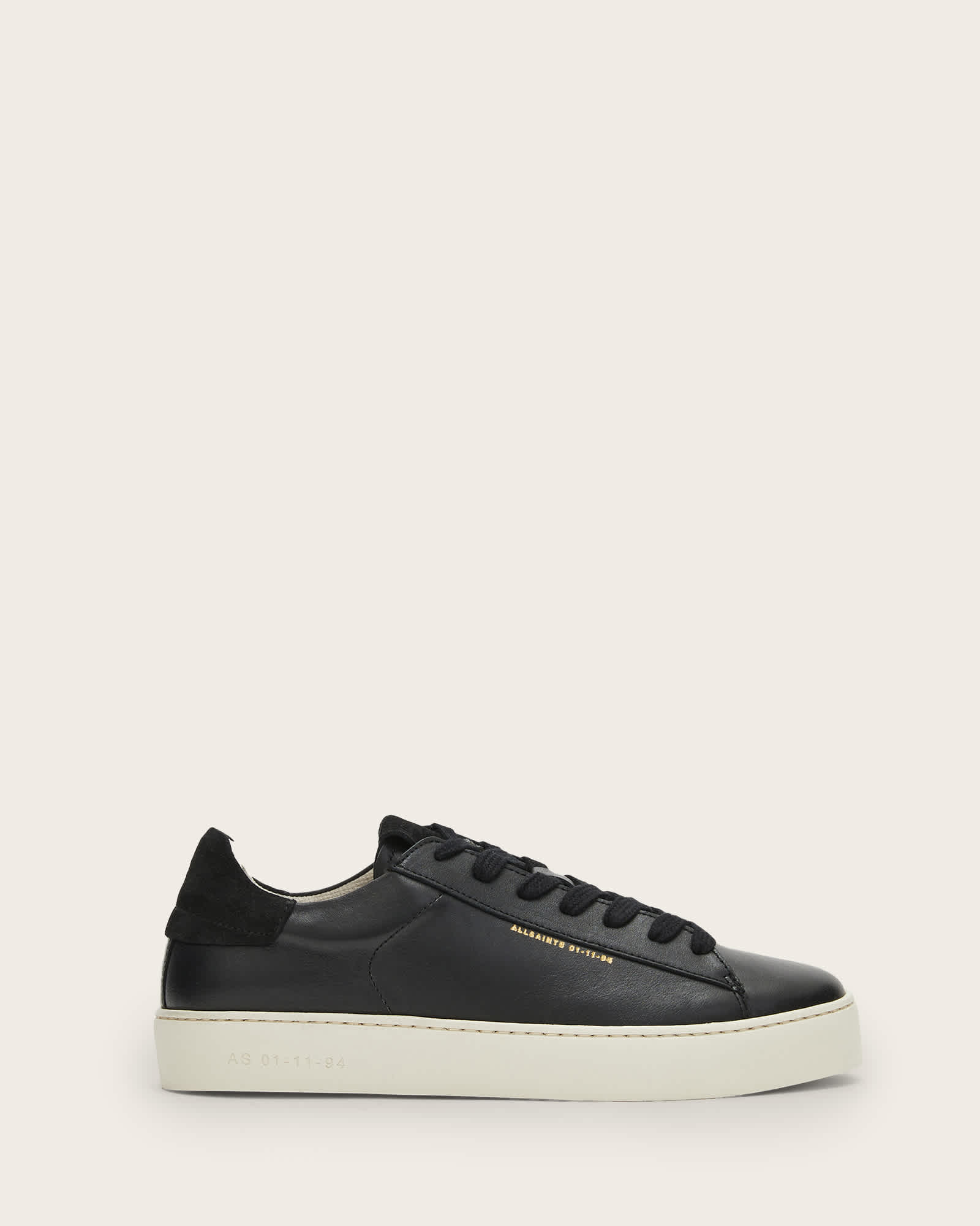 All Saints Shana Low Top Leather Sneakers Black
