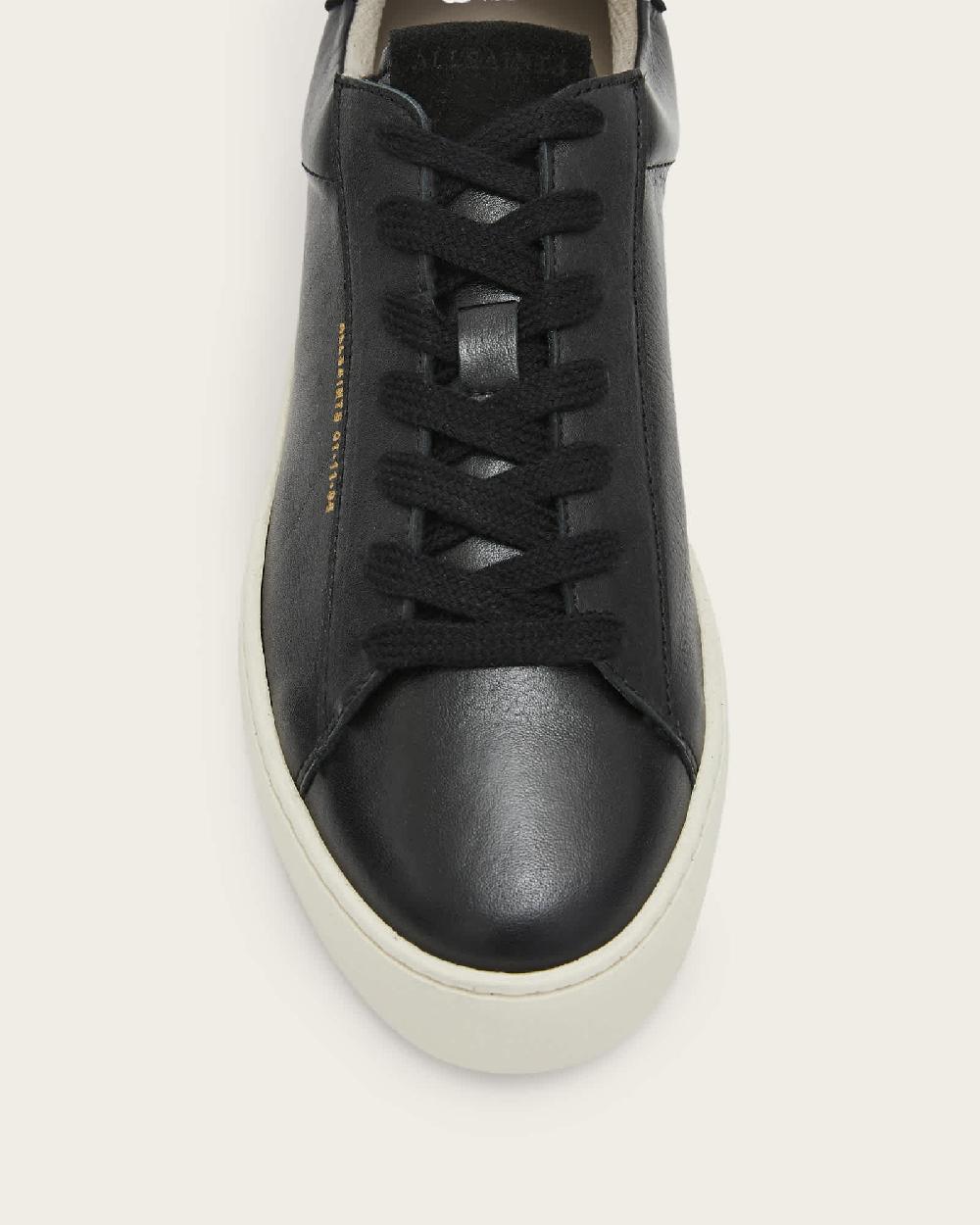 All Saints Shana Low Top Leather Sneakers Black