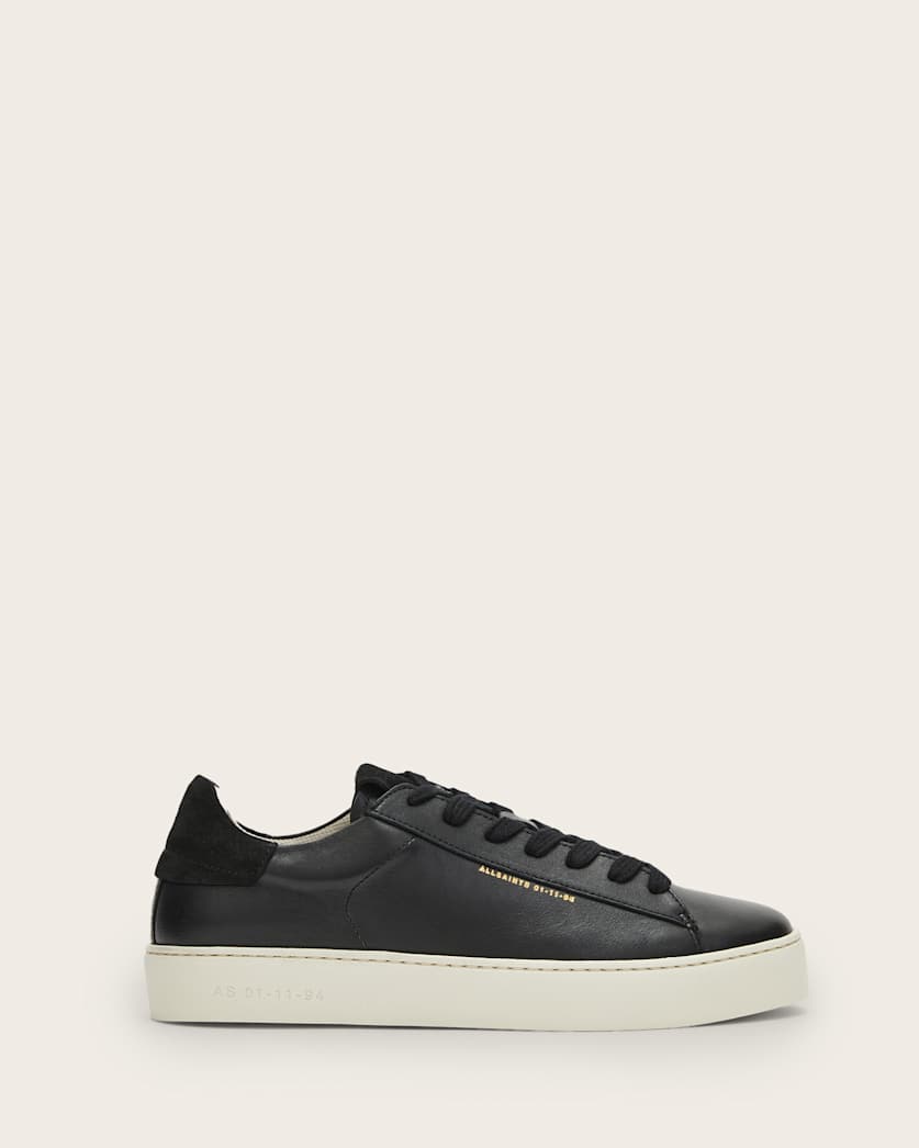 all saints Shana Low Top Leather Sneakers Black
