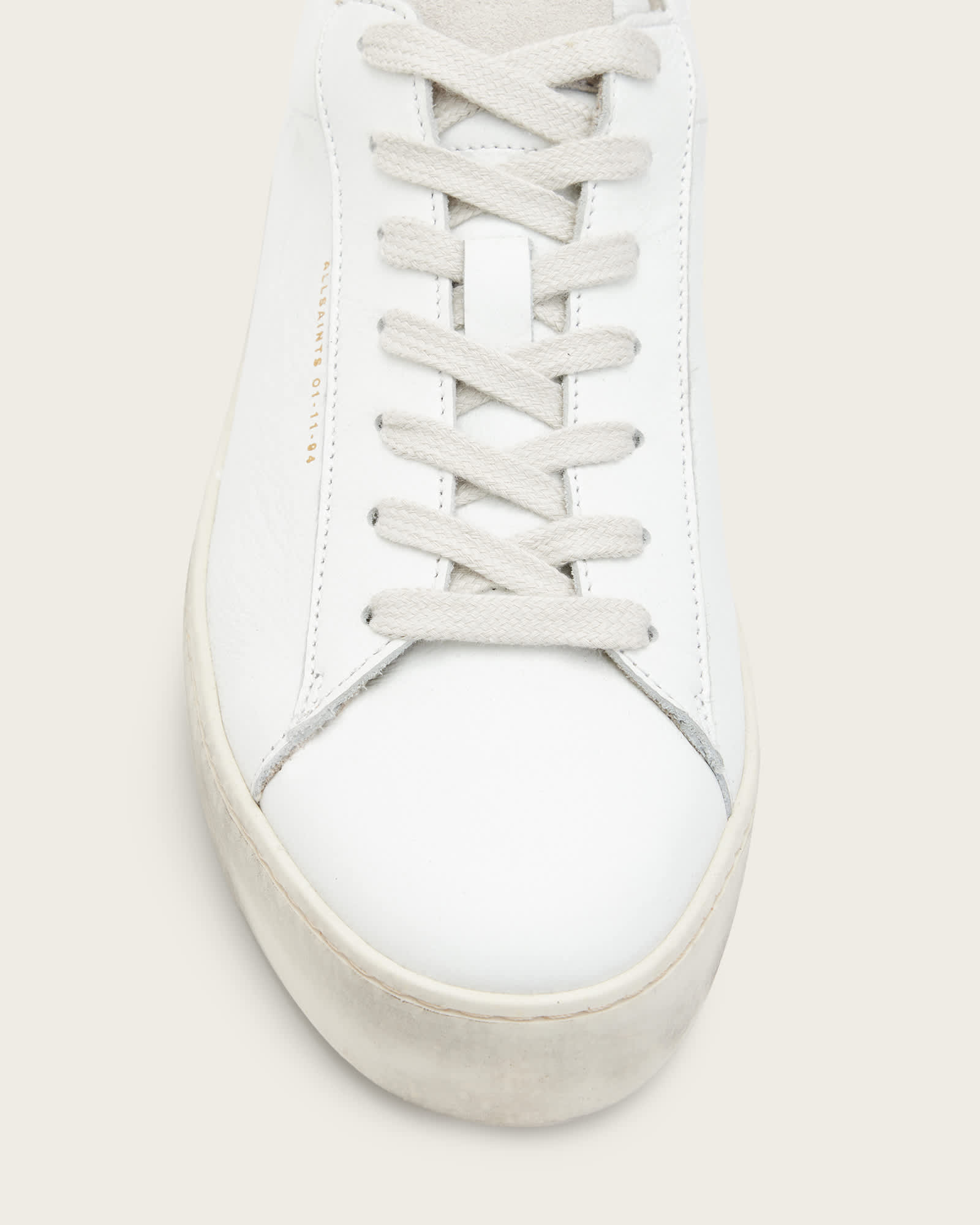 All Saints Shana Low Top Leather Sneakers White
