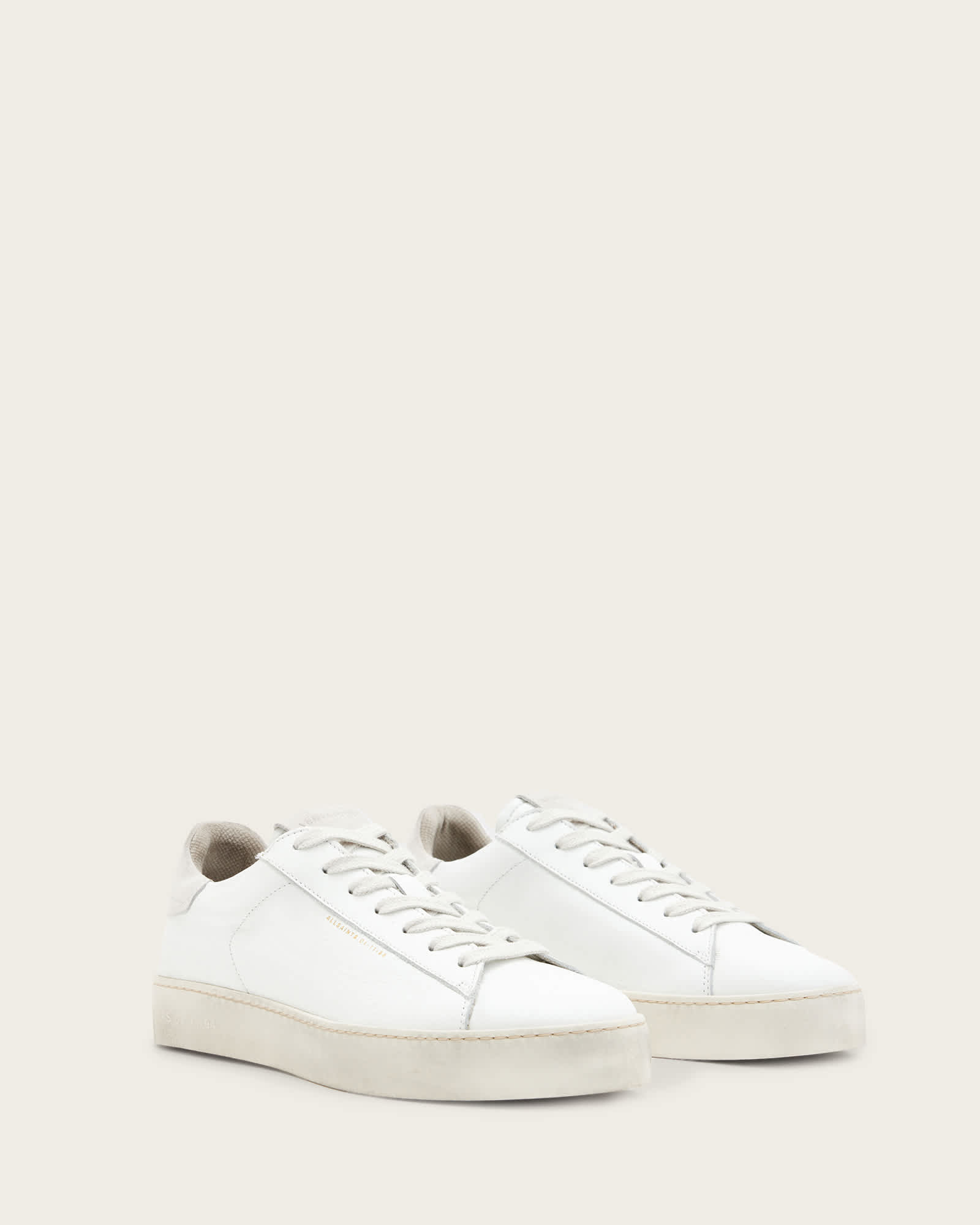 All Saints Shana Low Top Leather Sneakers White