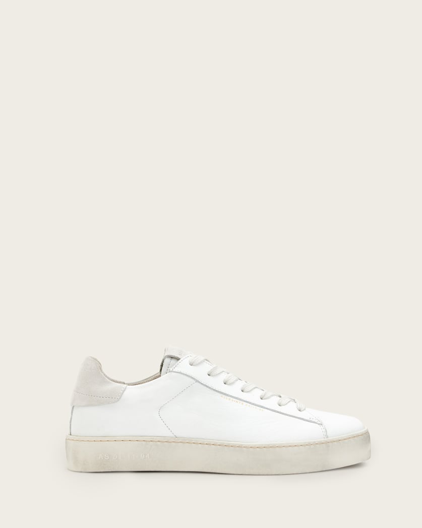 all saints Shana Low Top Leather Sneakers White