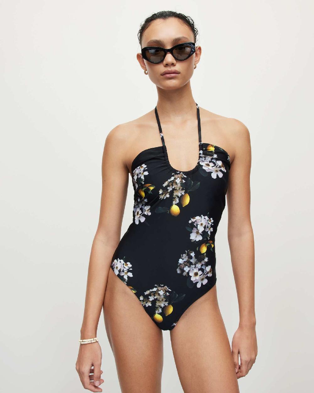 All Saints Shannah Eugenia Swimsuit Black