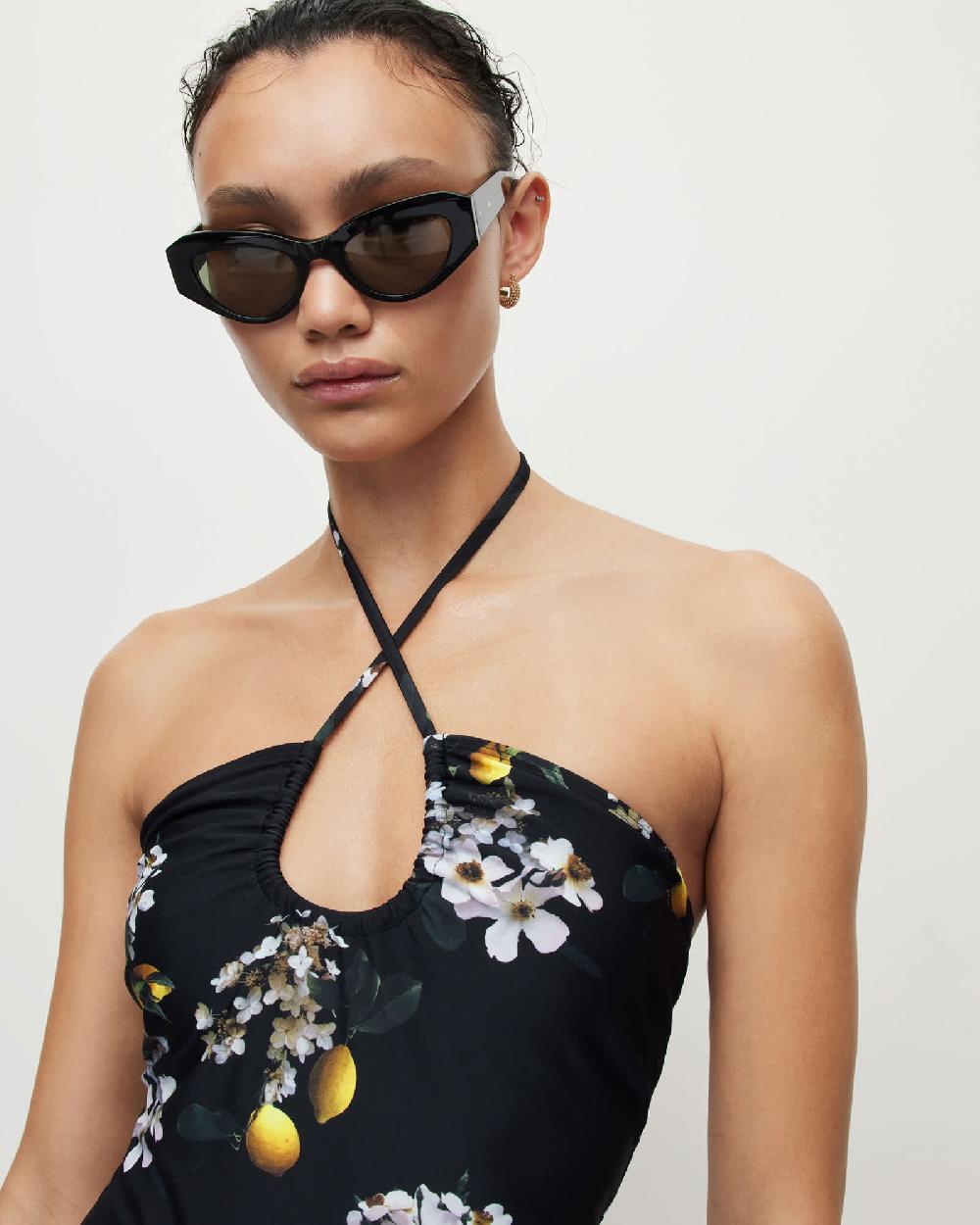 All Saints Shannah Eugenia Swimsuit Black