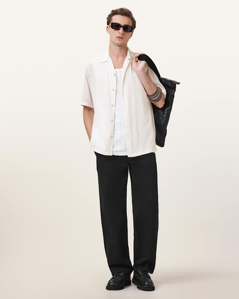 all saints Shaw Short Sleeve Shirt White