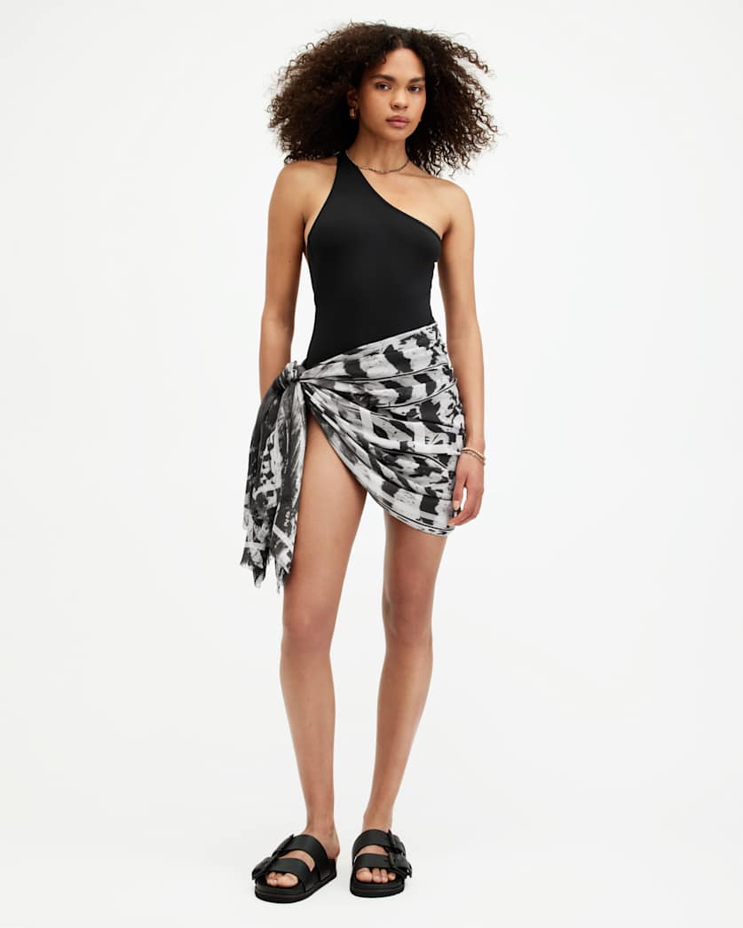 all saints Sierra Lightweight Oblong Scarf White