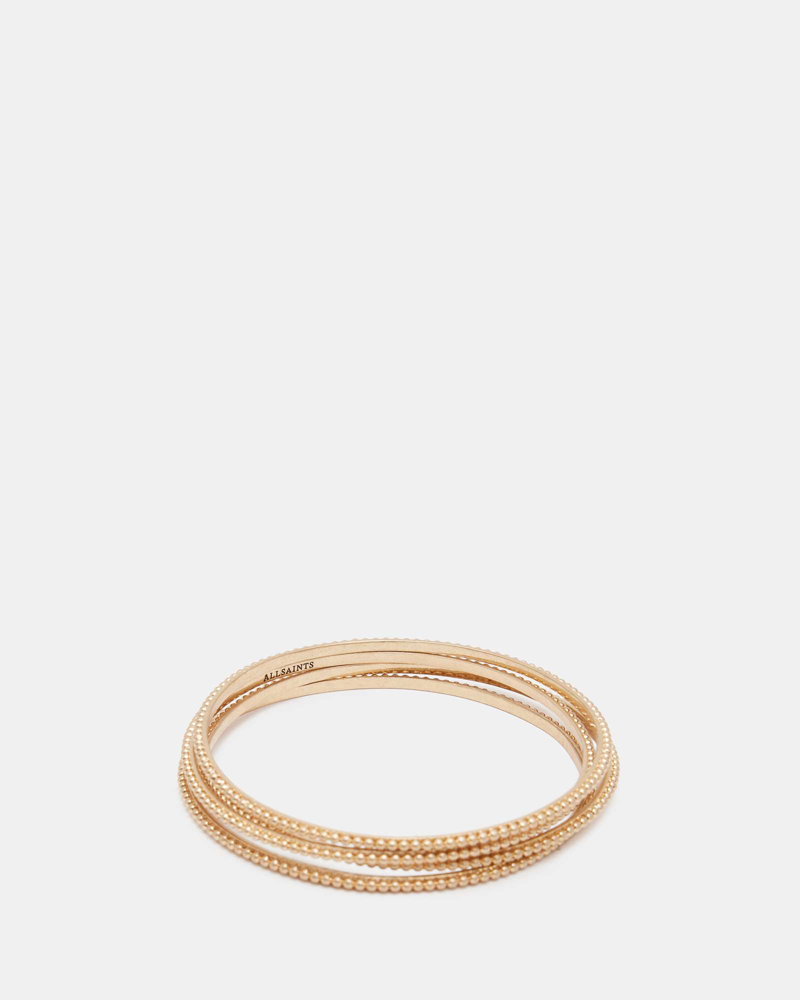 All Saints Sinead Ball Bangle Set Warm Brass