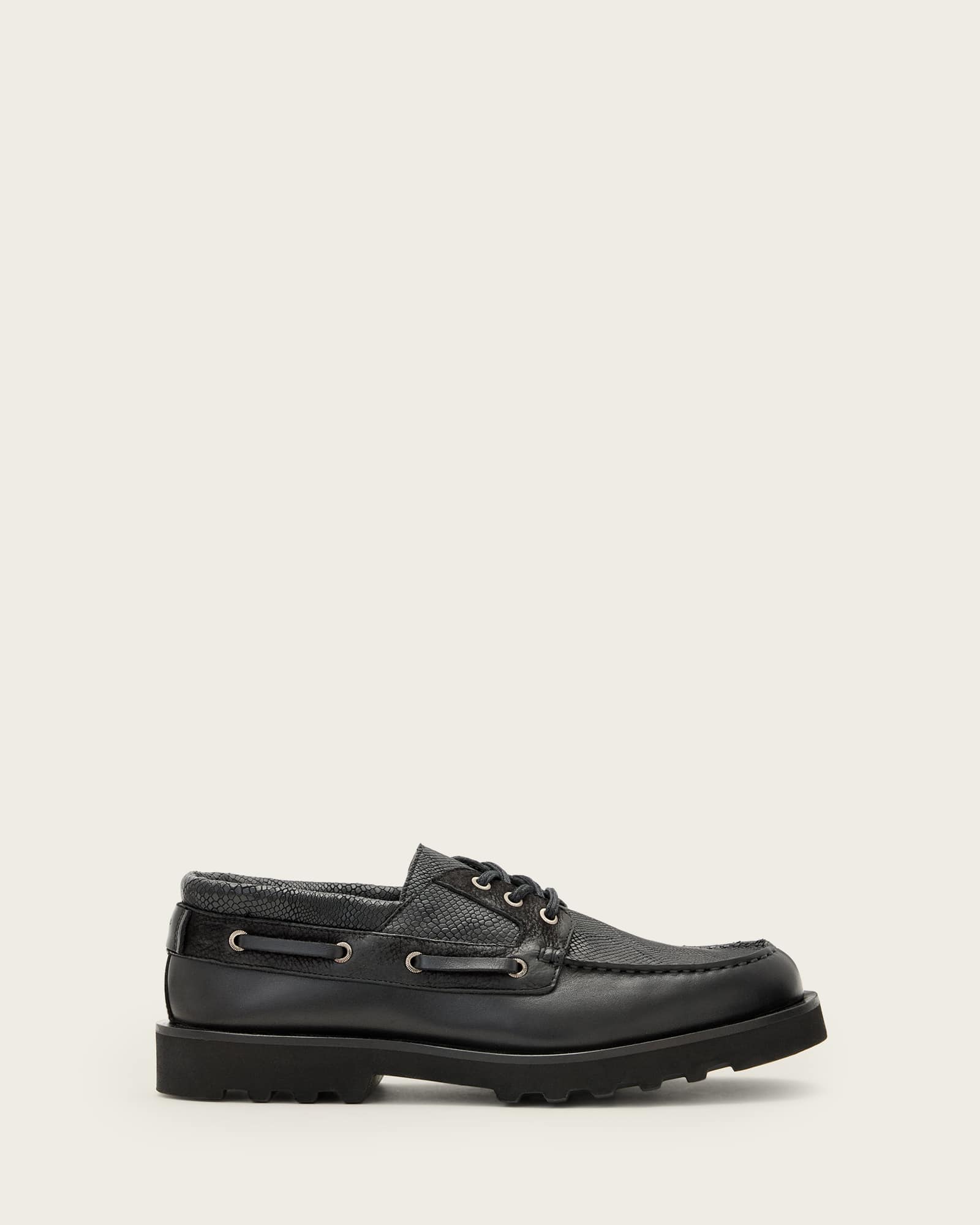 All Saints Skiff Boat Boots Black