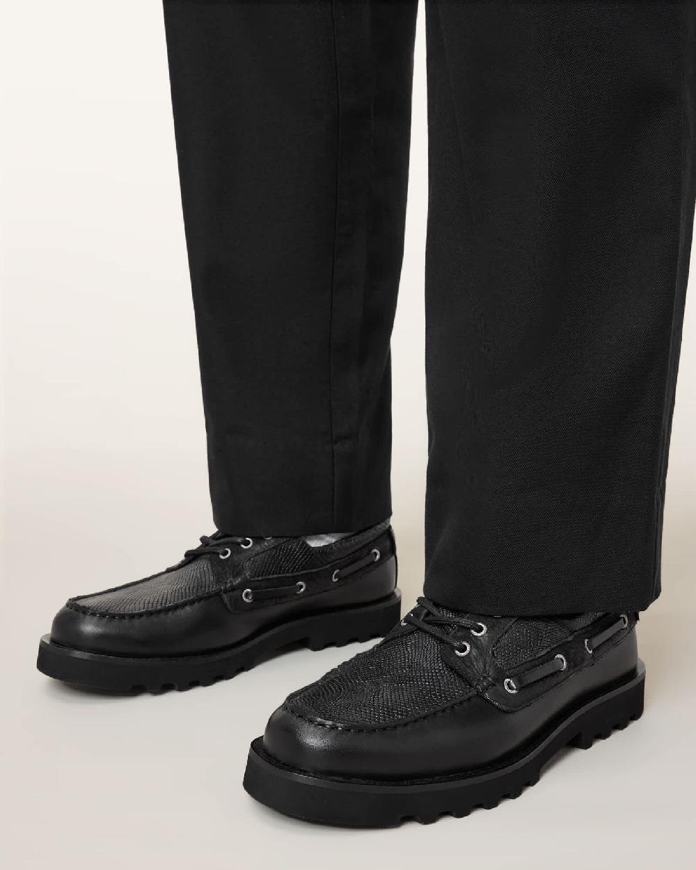 All Saints Skiff Boat Boots Black