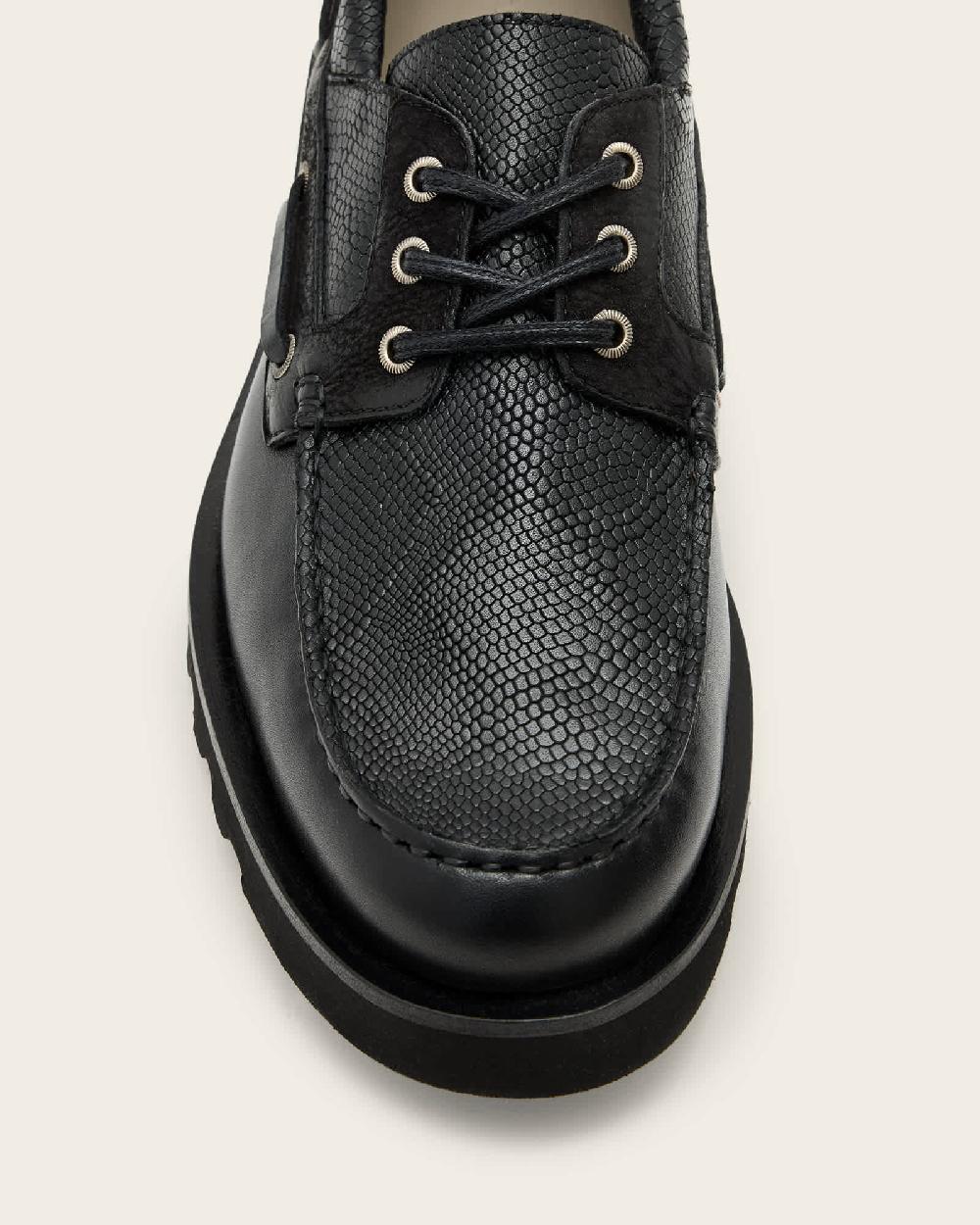 All Saints Skiff Boat Boots Black