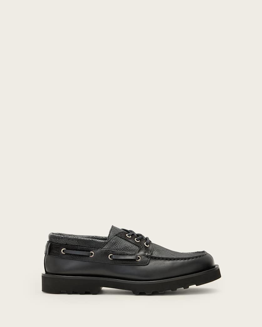 all saints Skiff Boat Boots Black