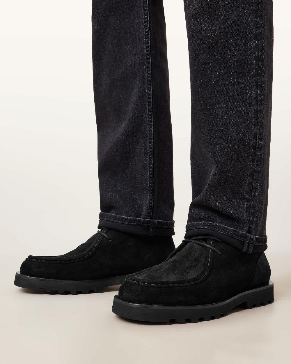 All Saints Skiff Suede Chukka Boots Black