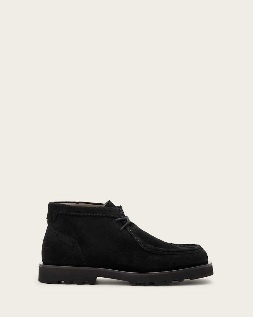 all saints Skiff Suede Chukka Boots Black