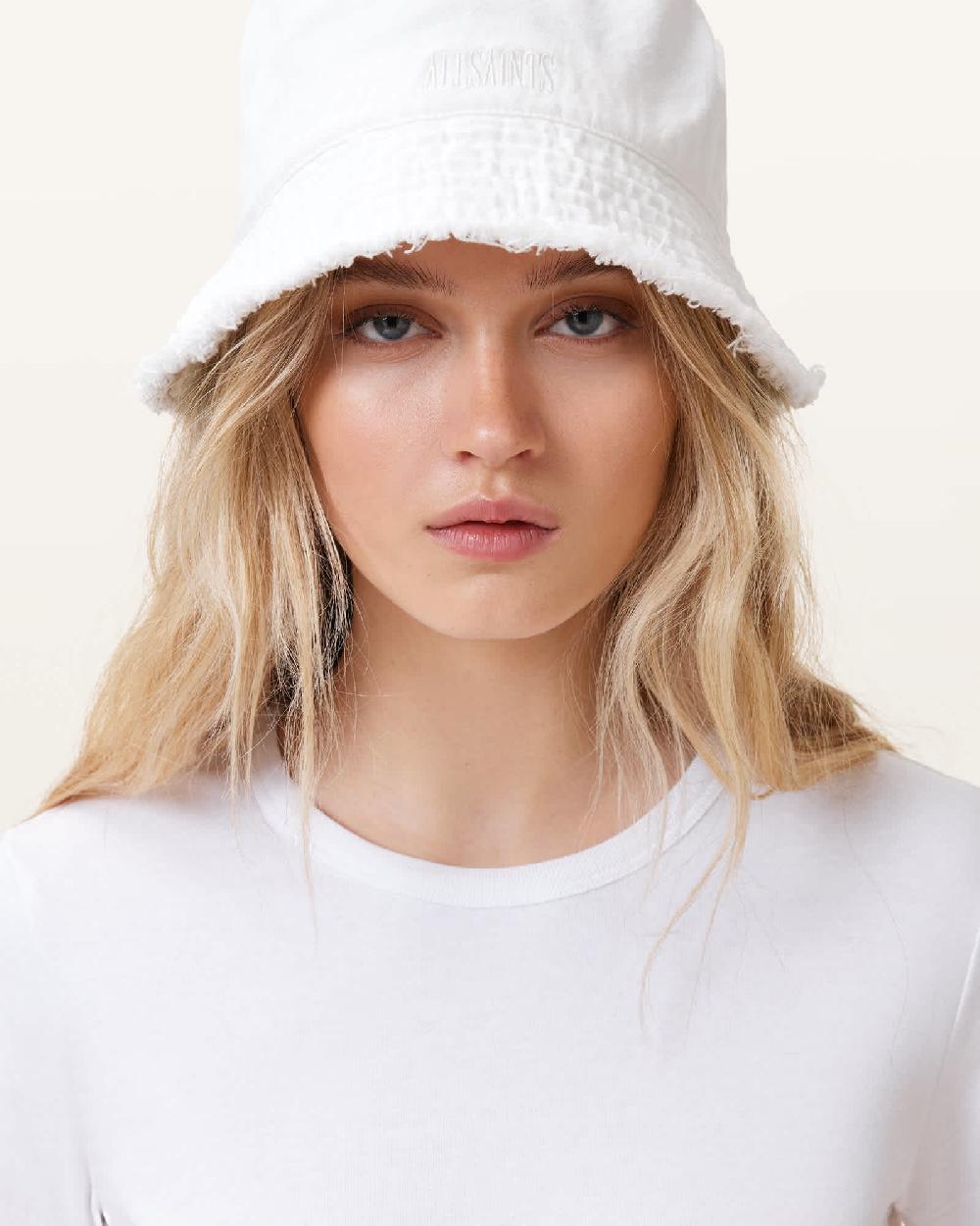 All Saints Skye Bucket Hat Ecru White