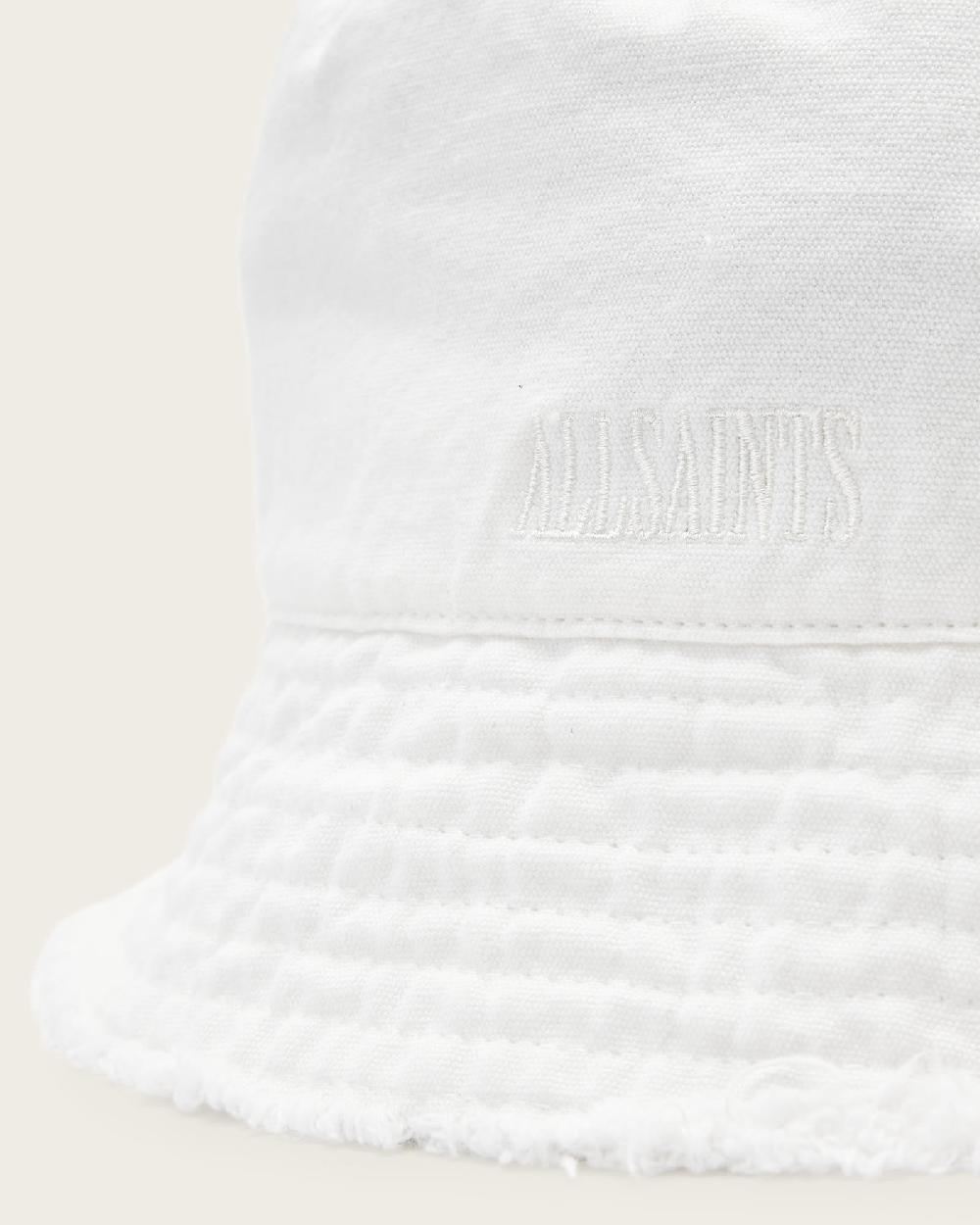 All Saints Skye Bucket Hat Ecru White