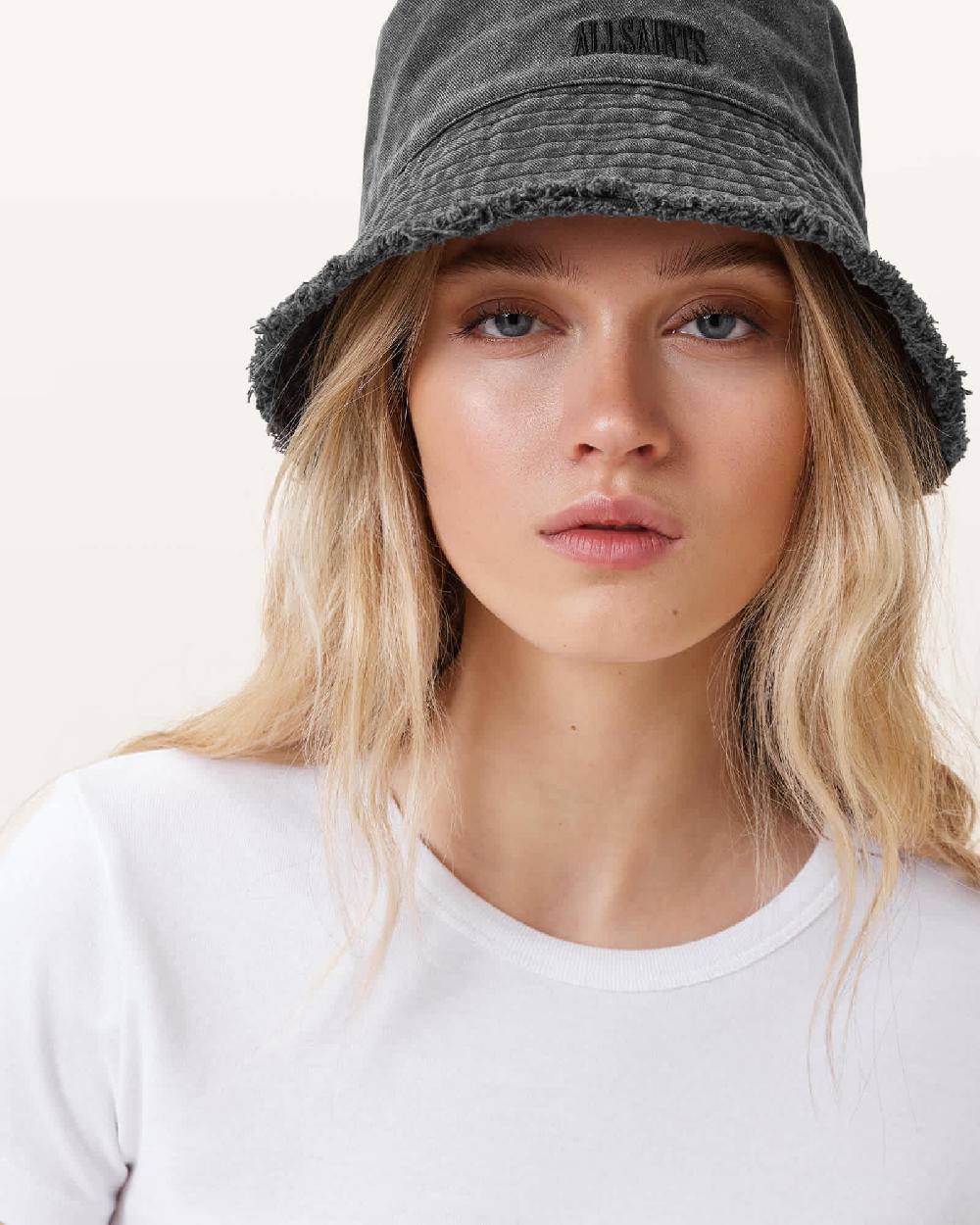 All Saints Skye Bucket Hat Washed Black