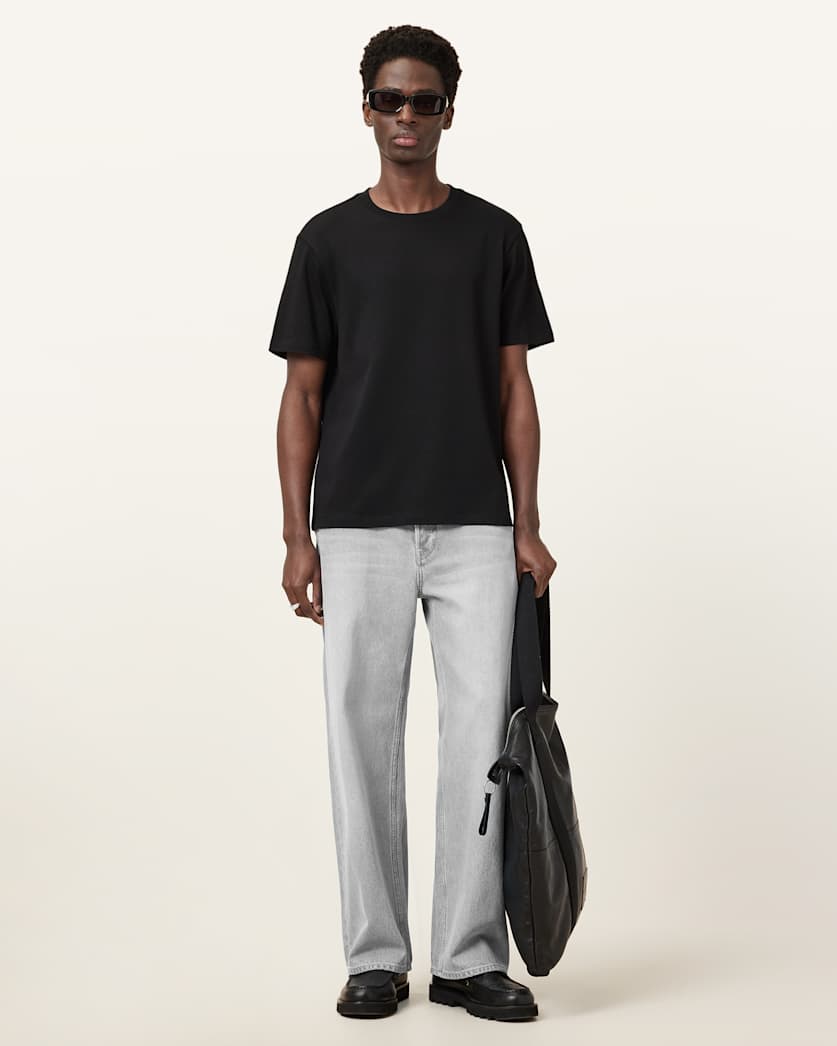 all saints Slater Crew Neck T-Shirt Jet Black
