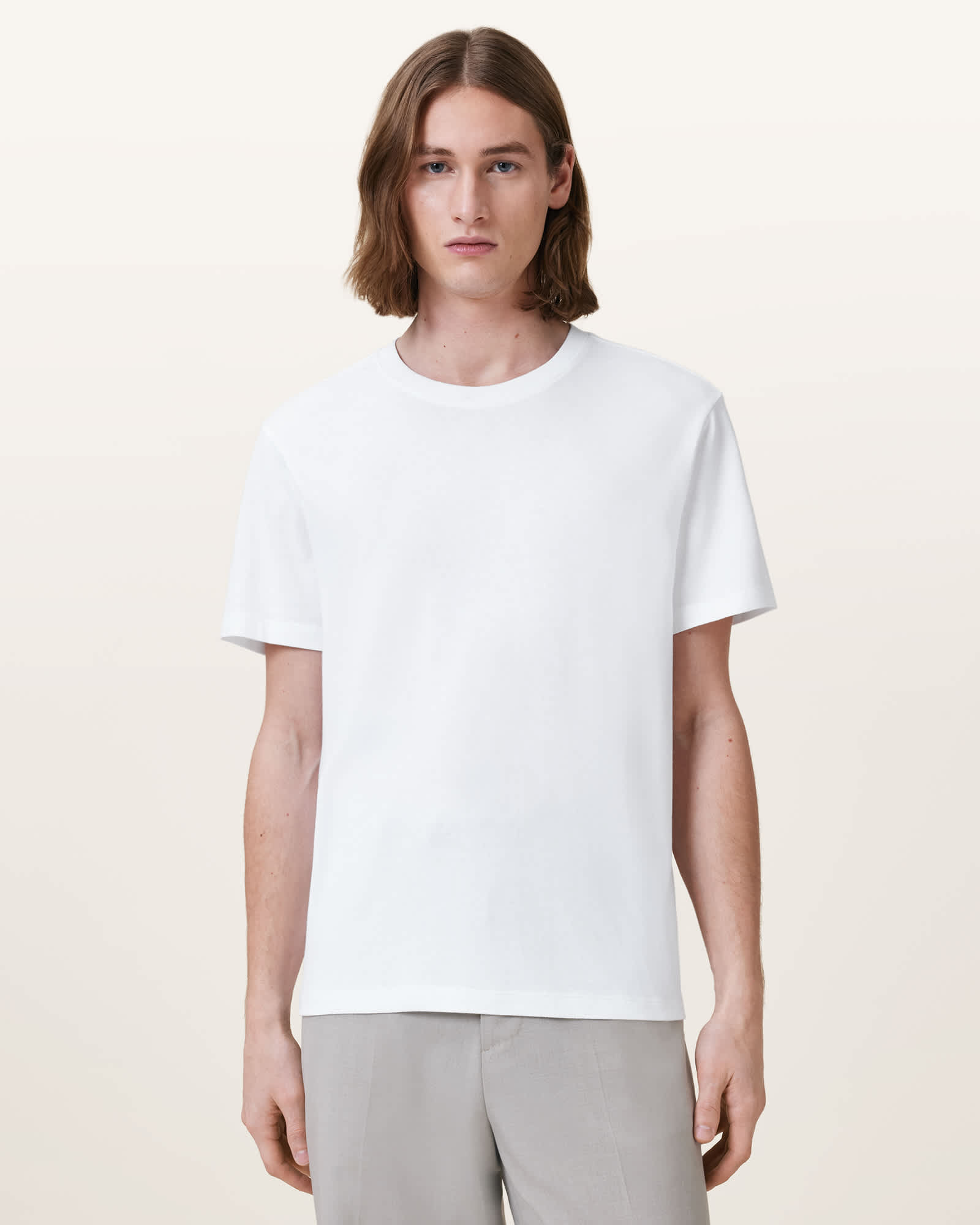All Saints Slater Crew Neck T-Shirt Optic White
