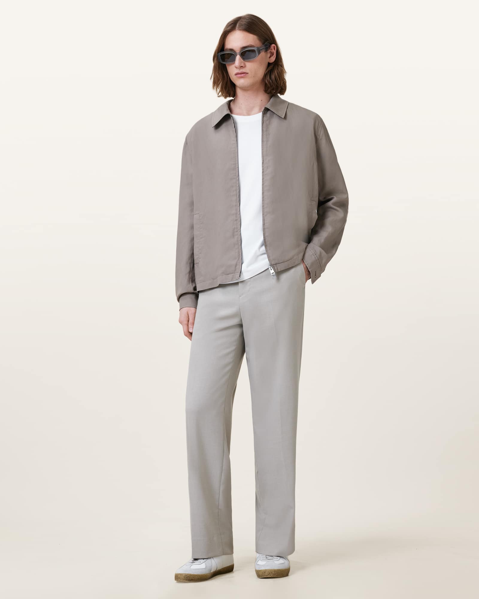 All Saints Slater Crew Neck T-Shirt Optic White