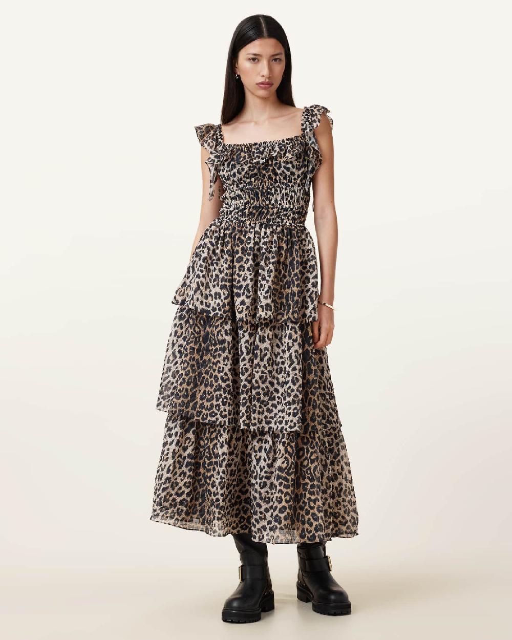 All Saints Solanda Maxi Dress Leppo Yellow