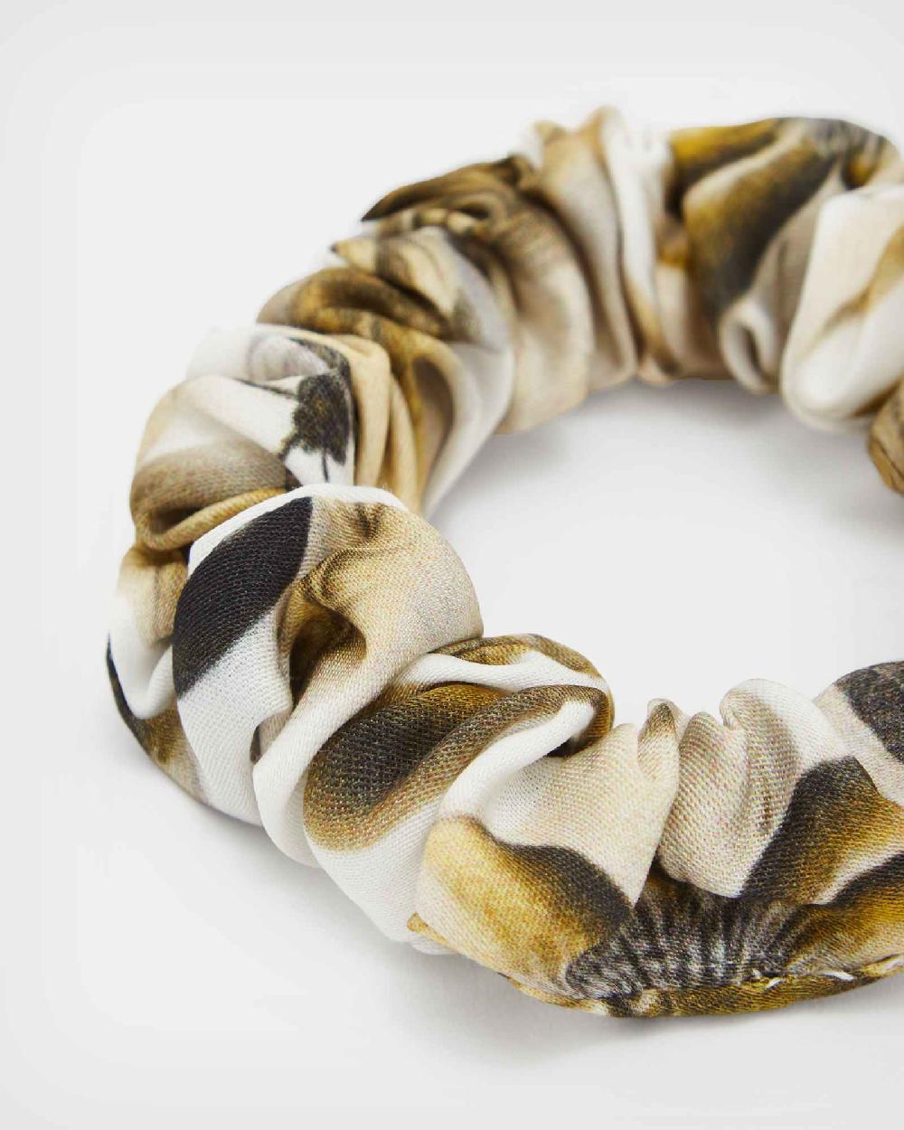 All Saints Soleil Mini Scrunchie Ochre Yellow