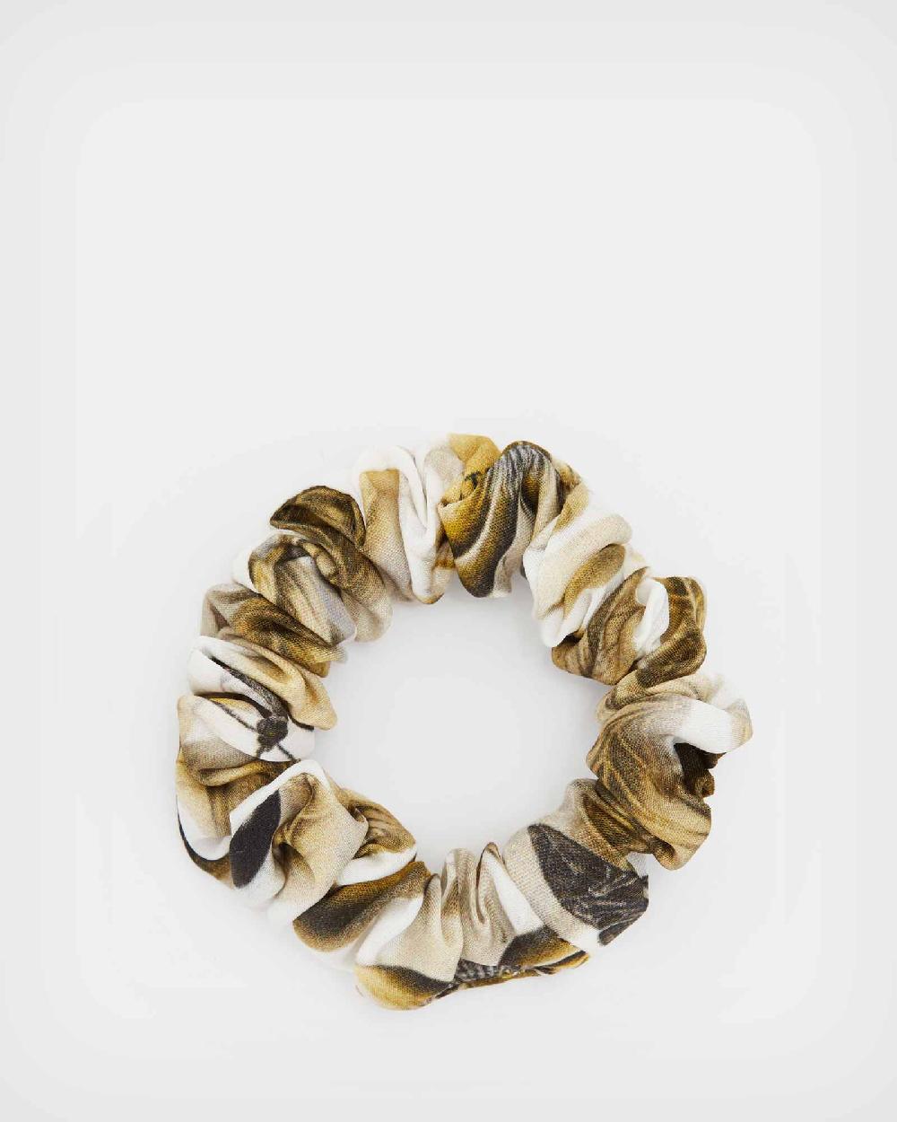 All Saints Soleil Mini Scrunchie Ochre Yellow