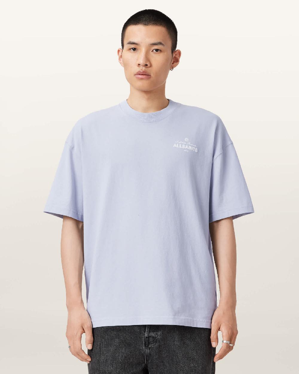 All Saints Soleil Short Sleeve T-Shirt Shore Blue