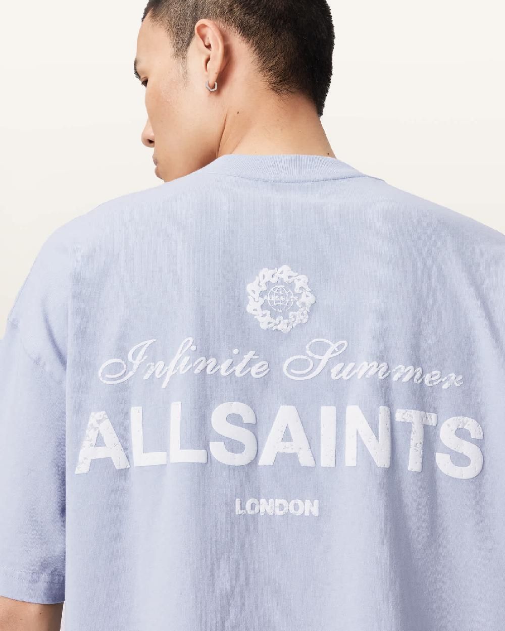 All Saints Soleil Short Sleeve T-Shirt Shore Blue