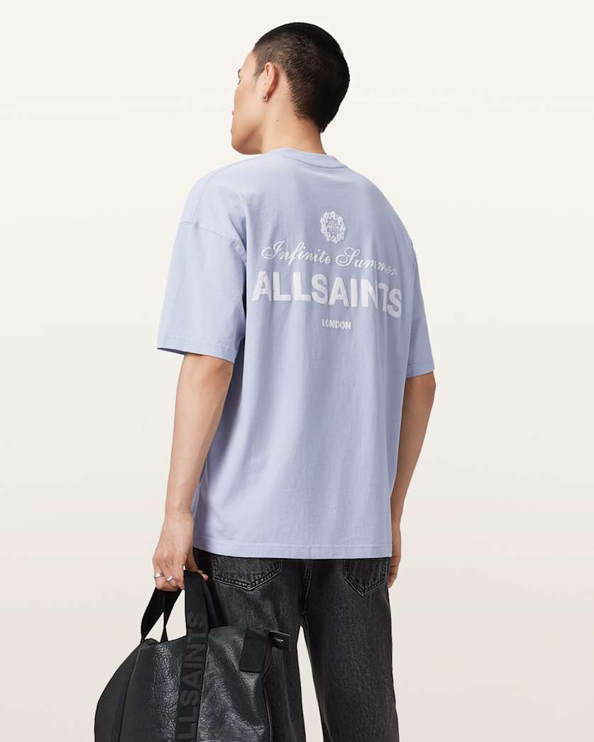 all saints Soleil Short Sleeve T-Shirt Shore Blue