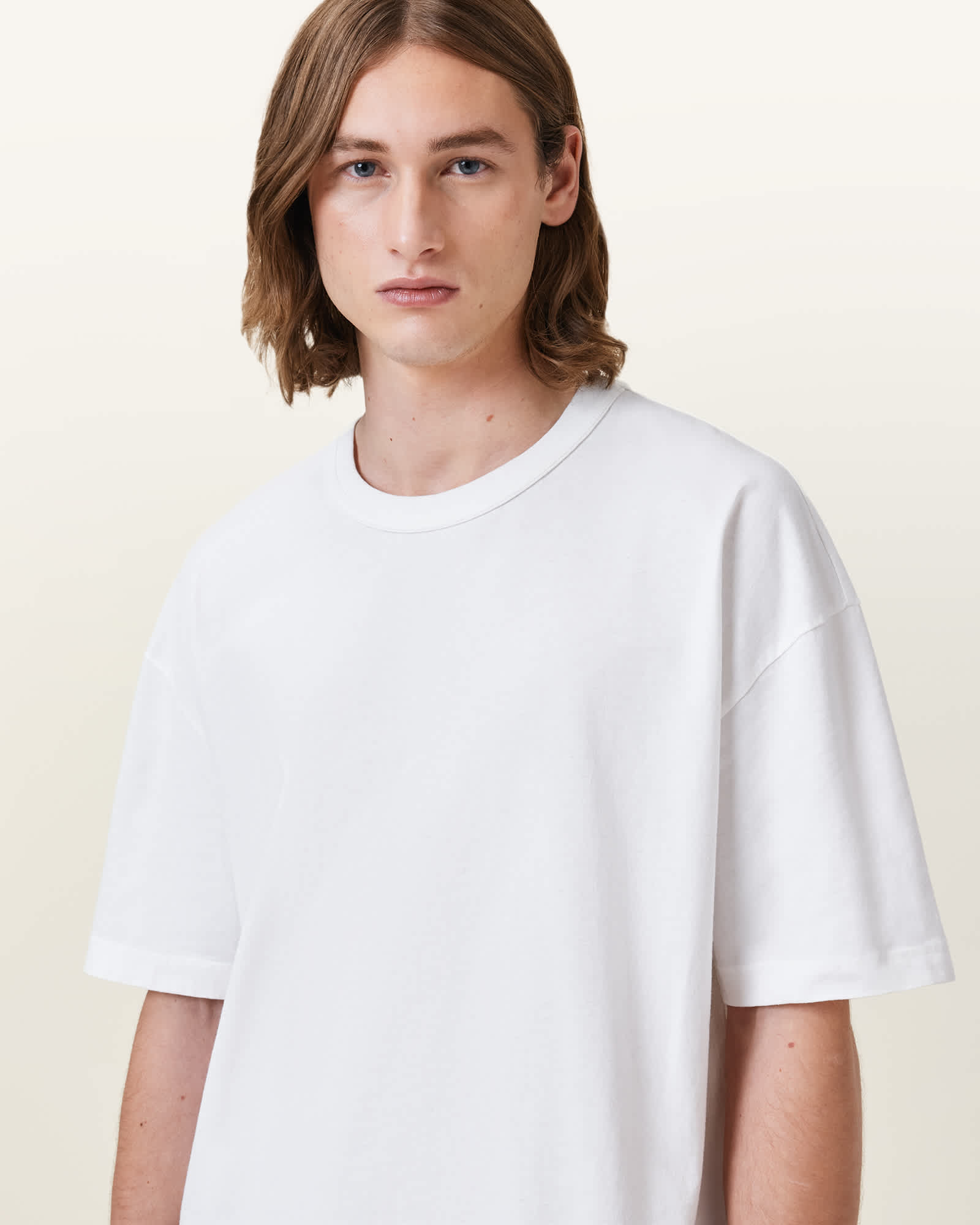 All Saints Sonny Short Sleeve T-Shirt Chalk White