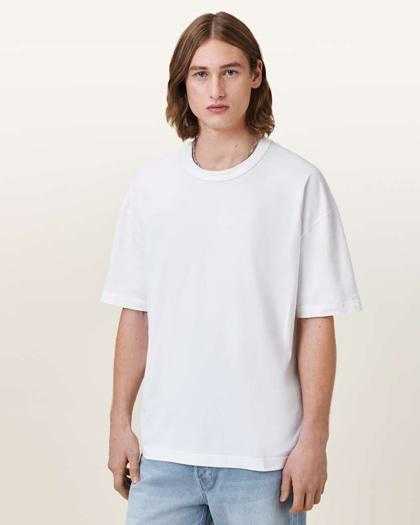 all saints Sonny Short Sleeve T-Shirt Chalk White
