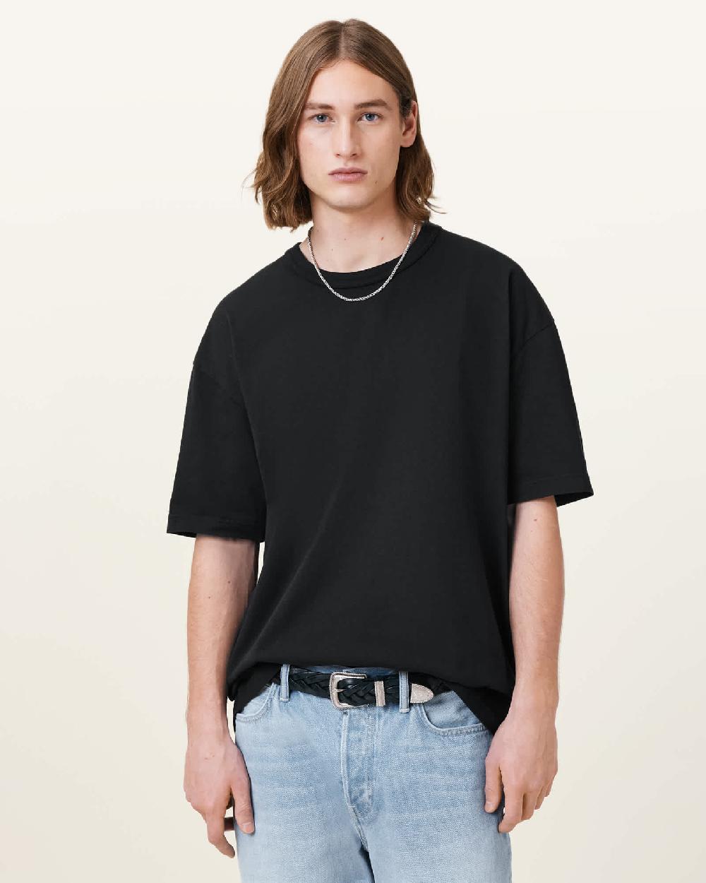 All Saints Sonny Short Sleeve T-Shirt Jet Black