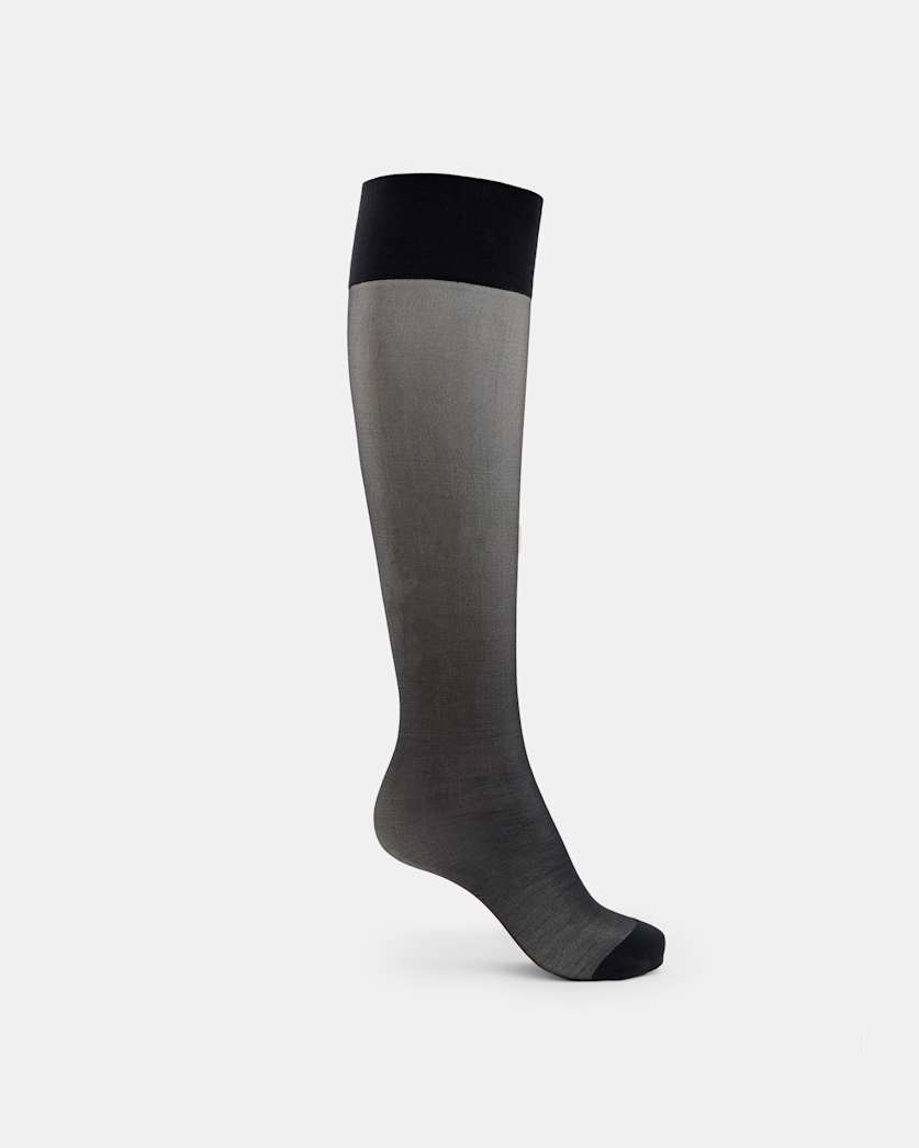 all saints Stacey Sheer Knee High Socks Black