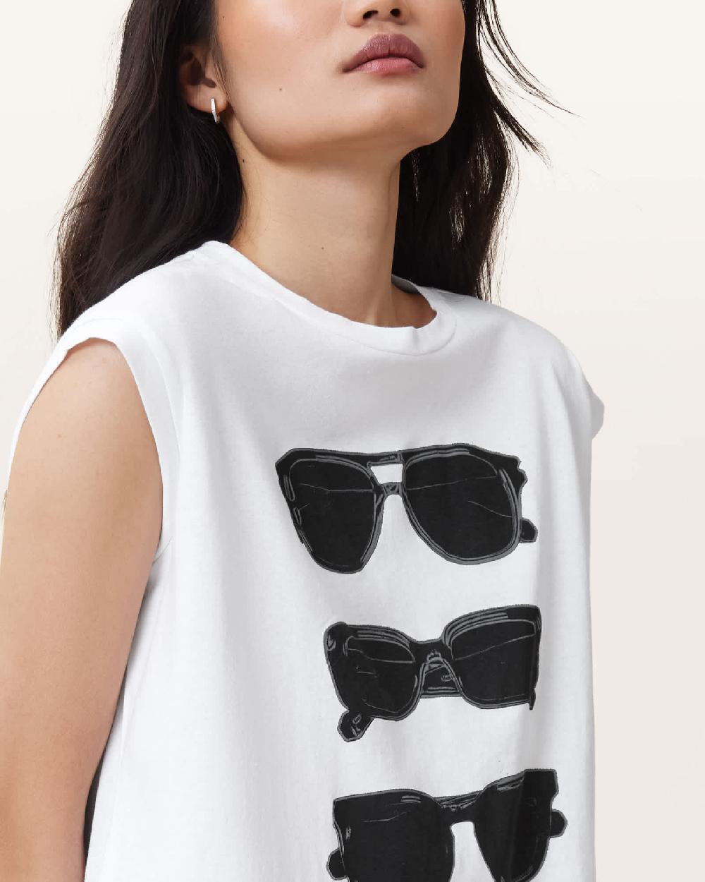 All Saints Sunnies Brooke Tank Top Optic White