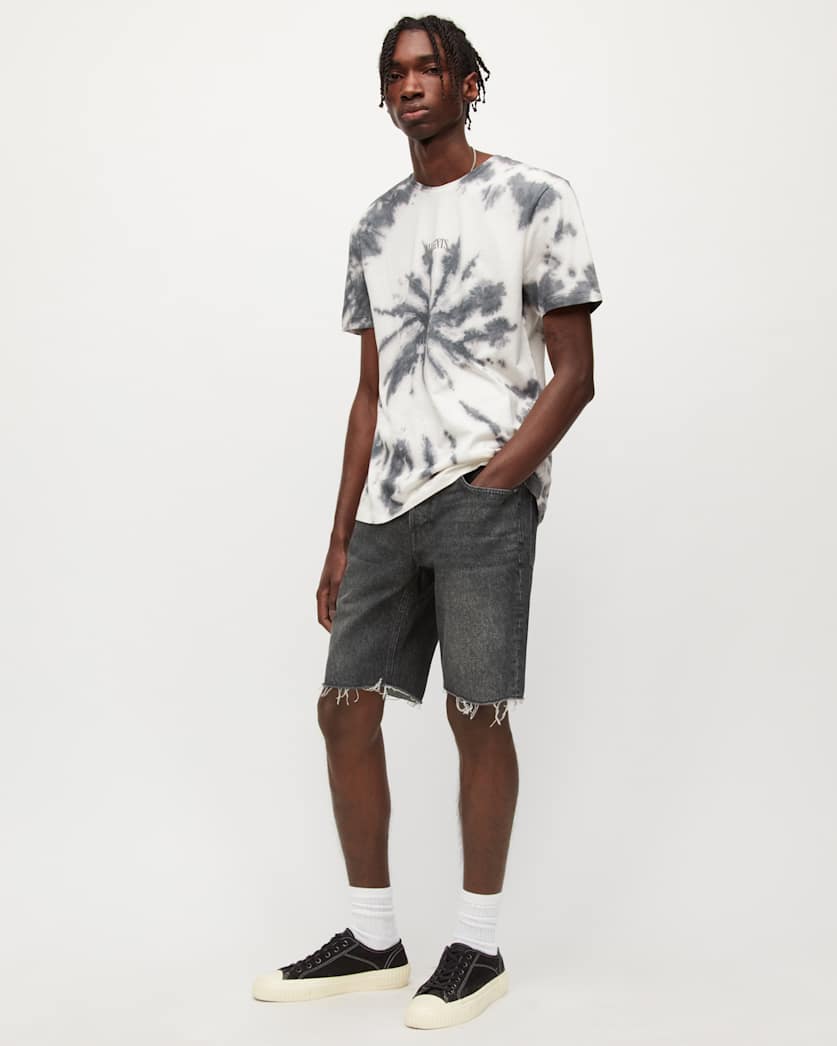 all saints Switch Denim Shorts Washed Black