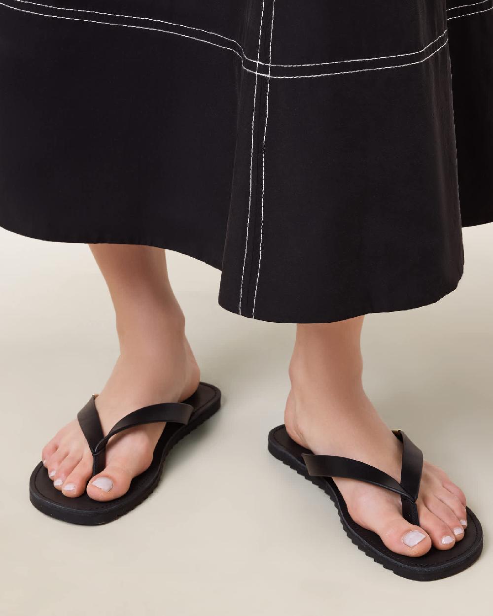 All Saints Sydney Leather Sandals Black