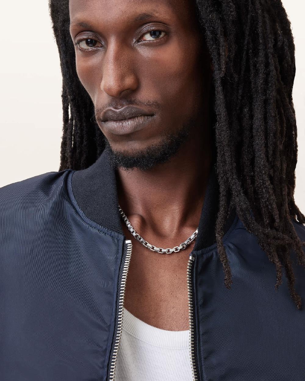 All Saints Syon Chain Necklace Warm Silver