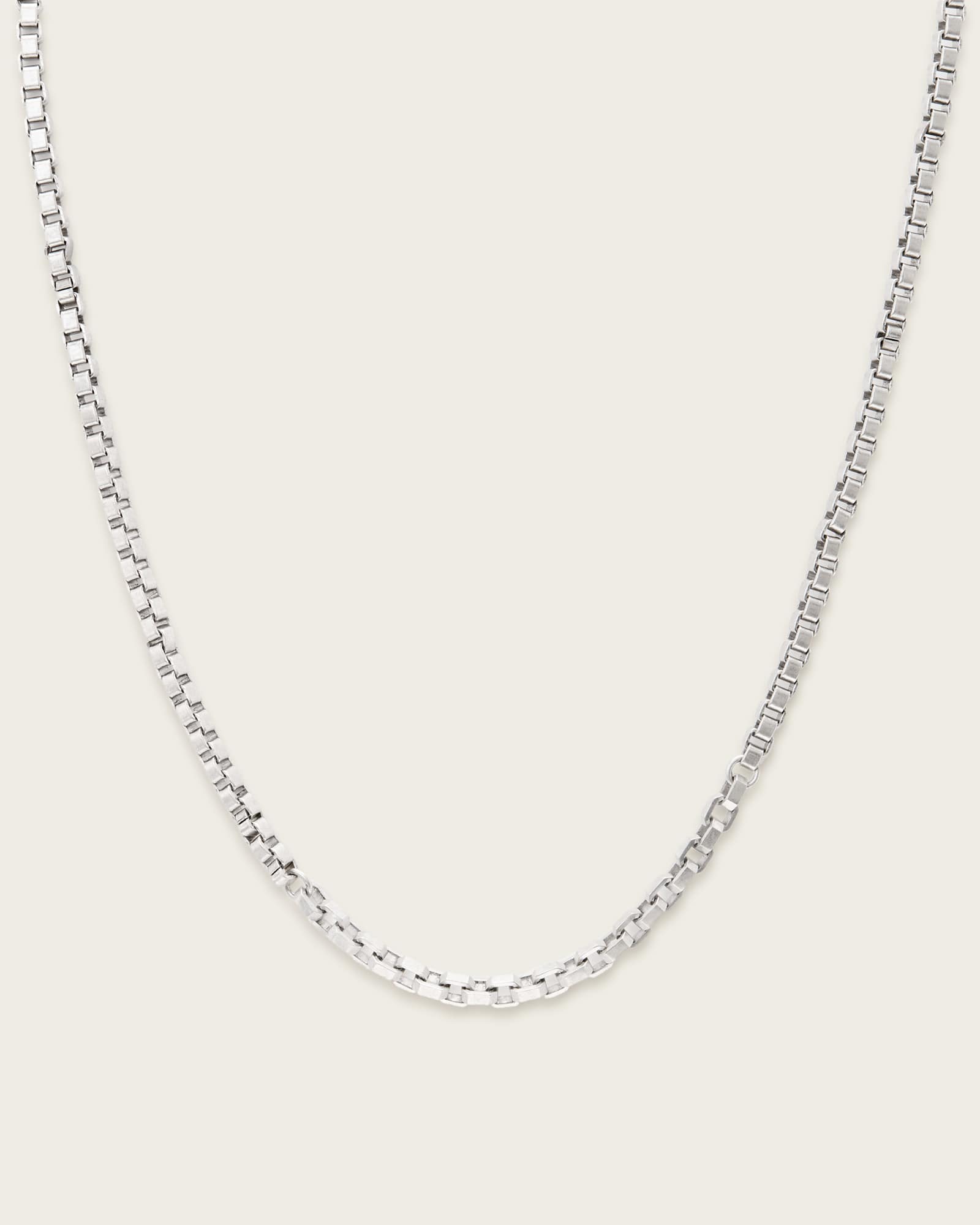 All Saints Syon Chain Necklace Warm Silver