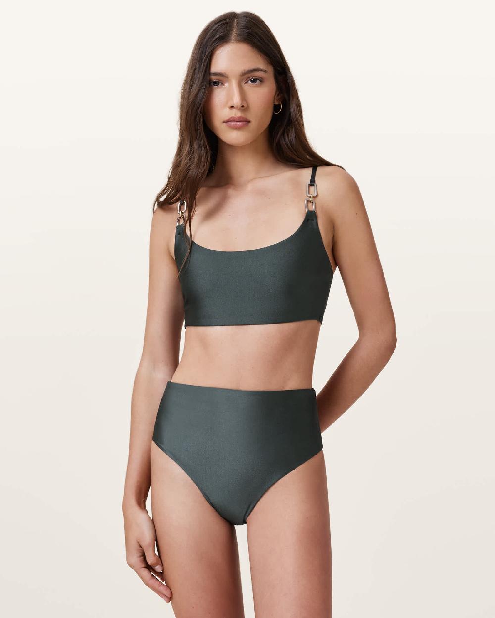 All Saints Talaria Bikini Bottoms FIR GREEN