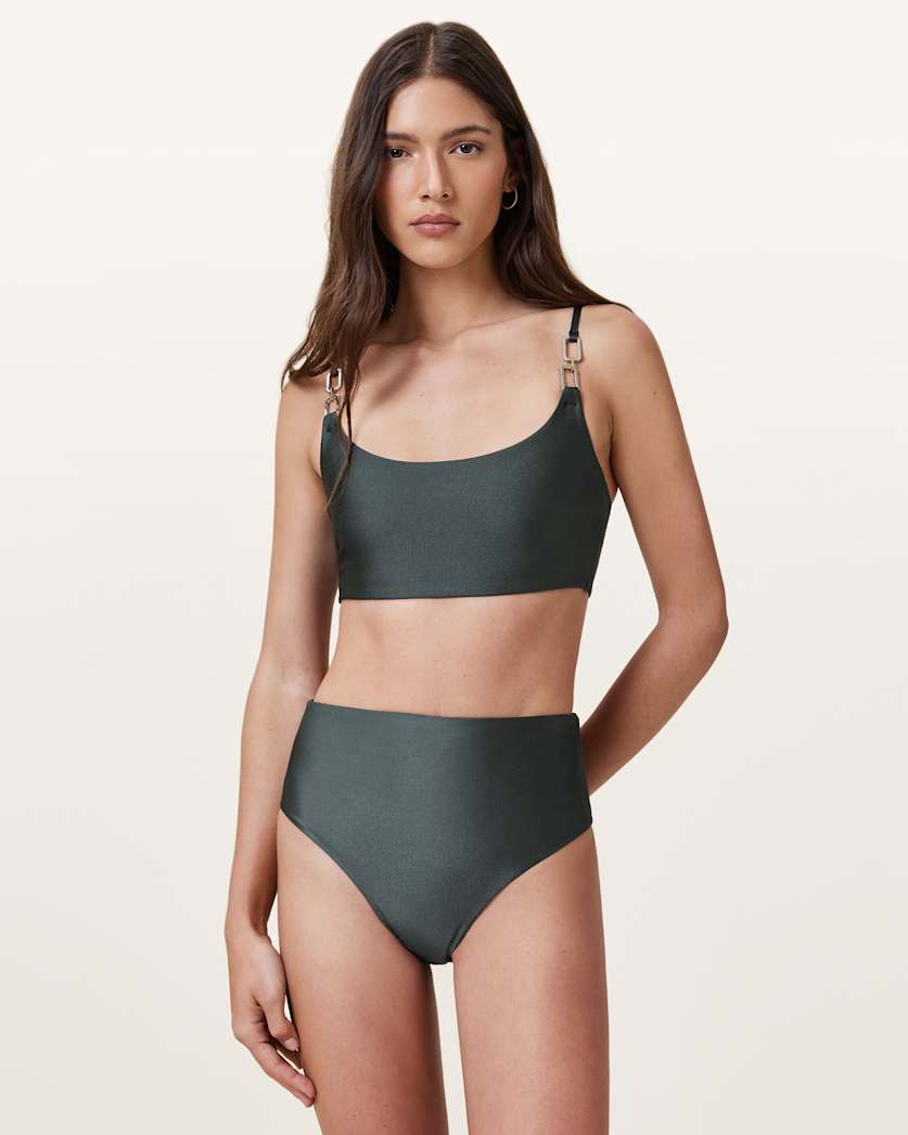 all saints Talaria Bikini Bottoms FIR GREEN