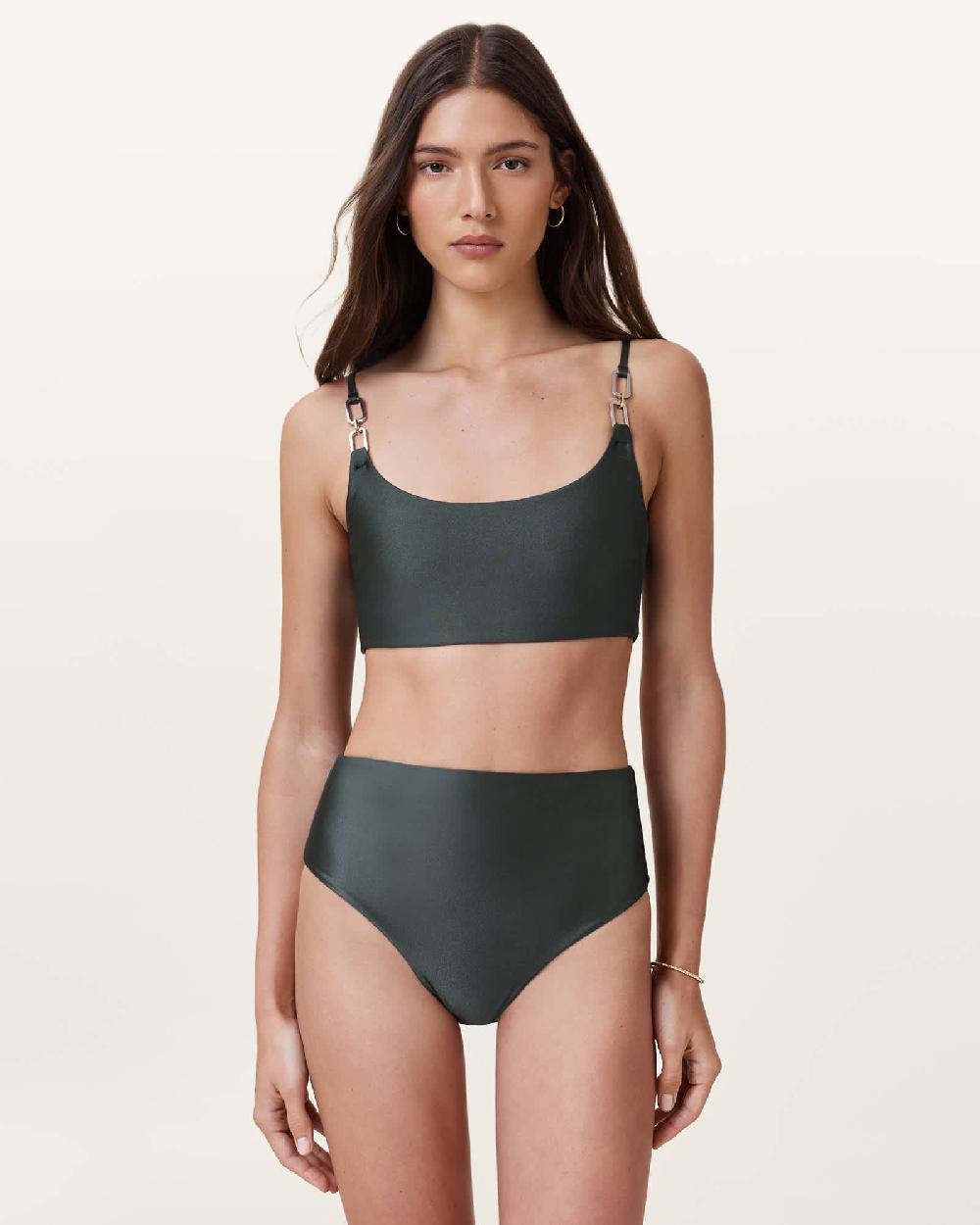 All Saints Talaria Bikini Top FIR GREEN