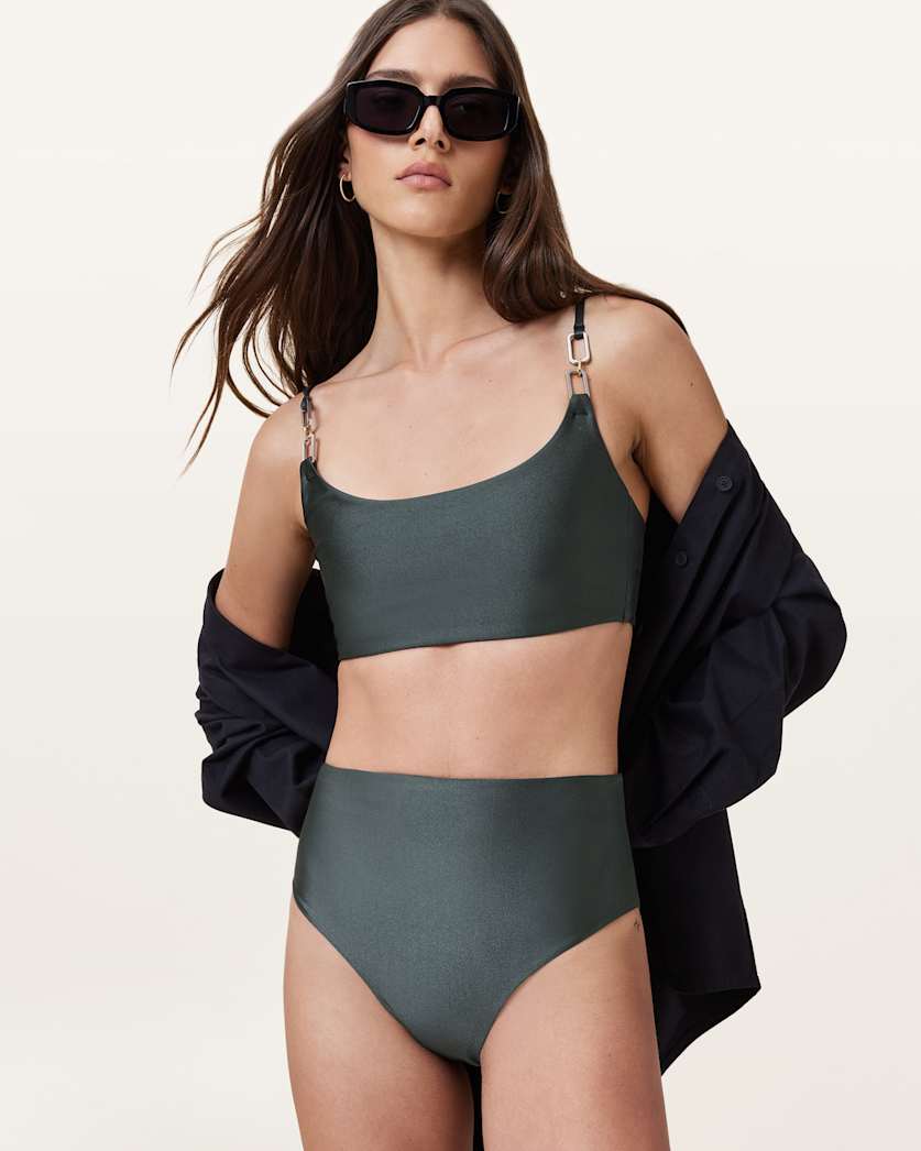 all saints Talaria Bikini Top FIR GREEN