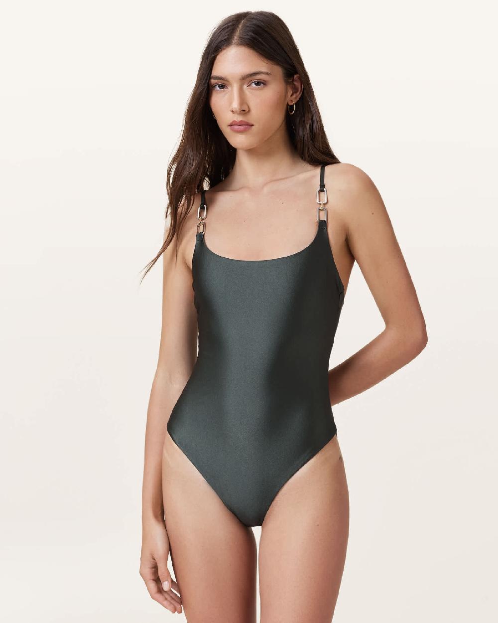 All Saints Talaria Swimsuit FIR GREEN
