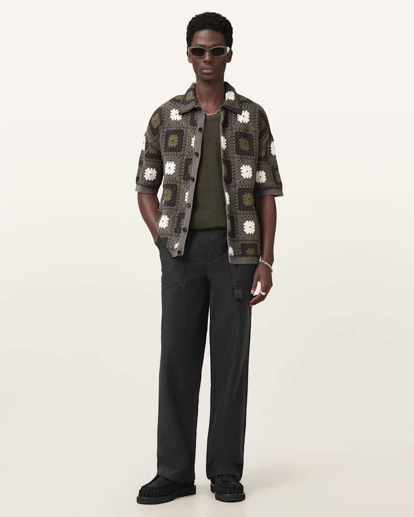 all saints Talbot Straight Leg Pants Koto Black