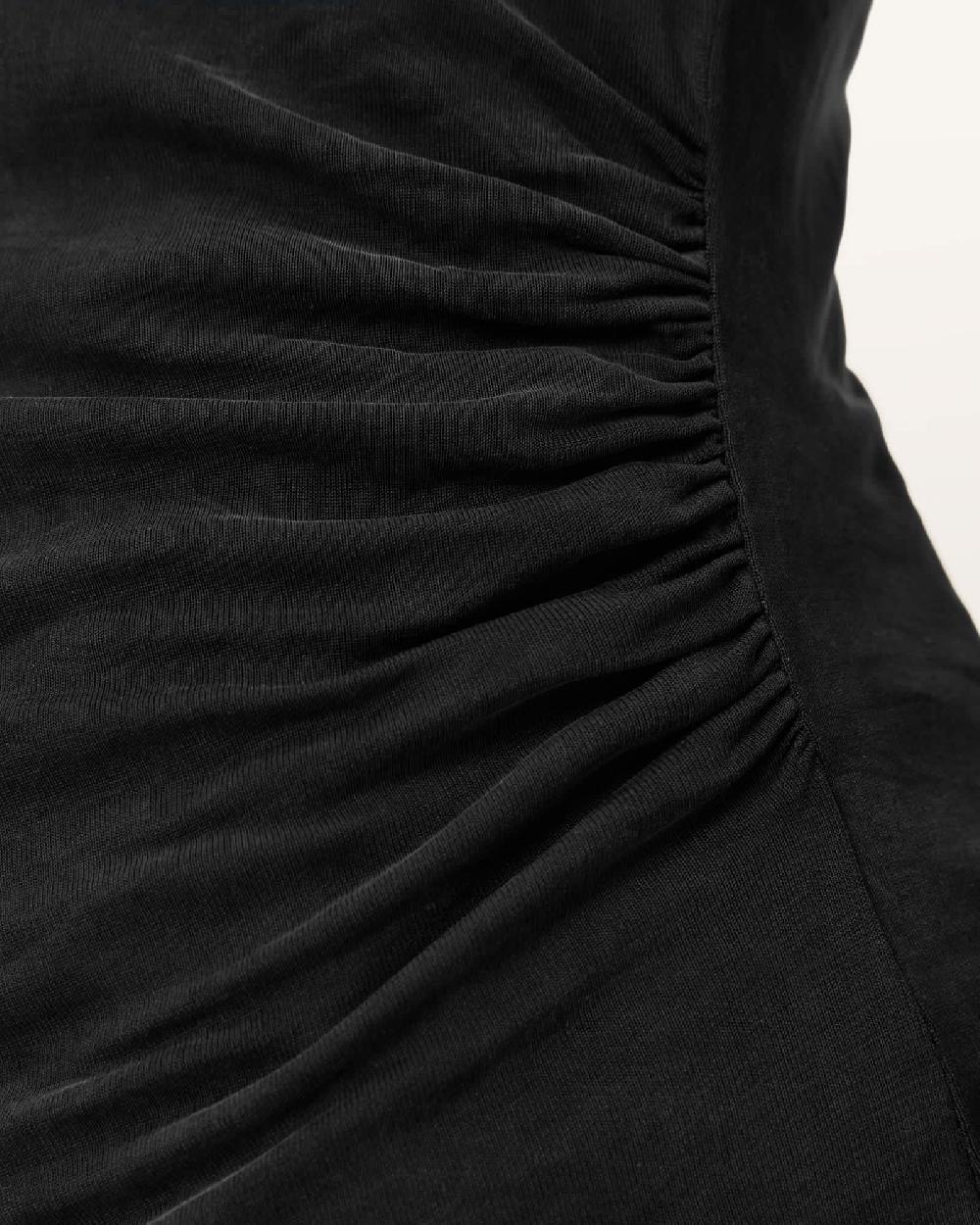 All Saints Tami Curpo Slim Top Black