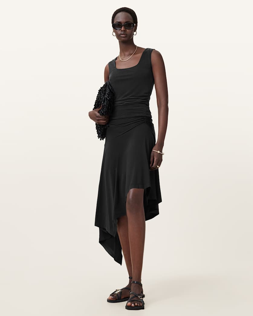 all saints Tami Curpo Slim Top Black