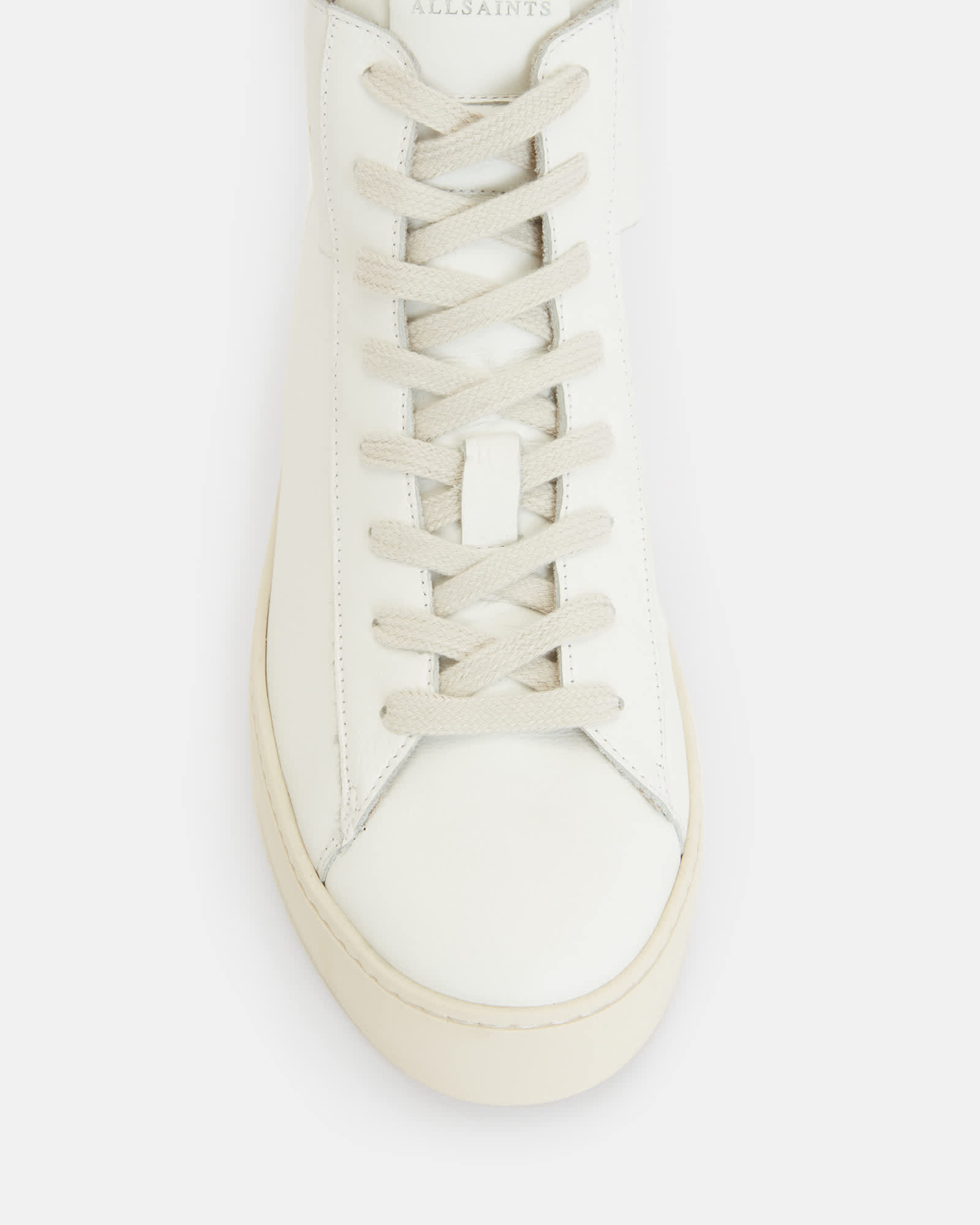 All Saints Tana Leather High Top Trainers White